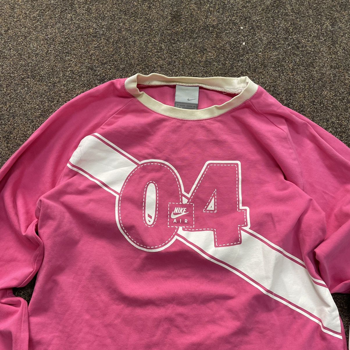 Vintage Vintage Y2K Pink Graphic Cropped Long Sleeve Tee Streetwear Size S / US 4 / IT 40 - 3 Thumbnail