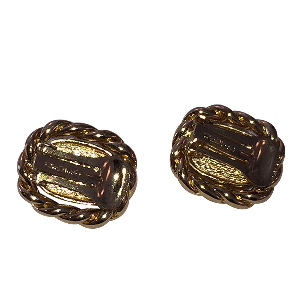 Dior Christian Dior Simulated Red Coral Cabochon Clip On Earrings Size ONE SIZE - 5 Thumbnail
