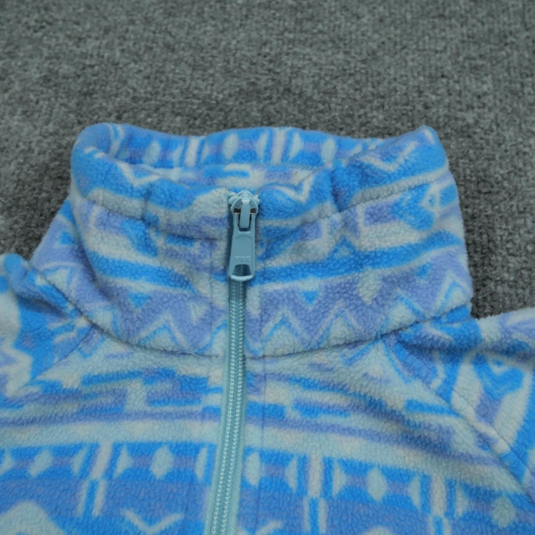 Vintage Columbia Jacket Womens Medium Blue Aztec Fleece Full Zip Casual Outdoors Size M / US 6-8 / IT 42-44 - 4 Thumbnail