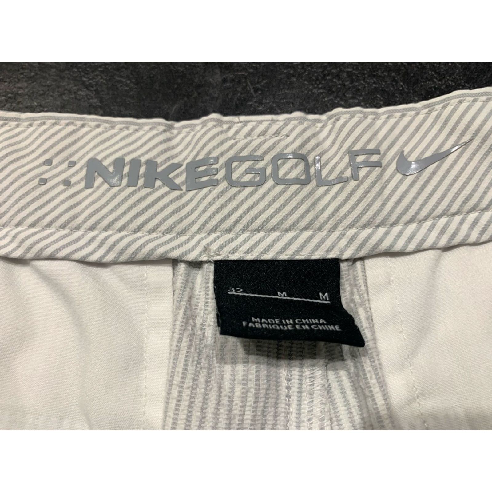 Nike Nike Mens Gray Striped Golf Shorts Size 32 Size US 32 / EU 48 - 2 Thumbnail