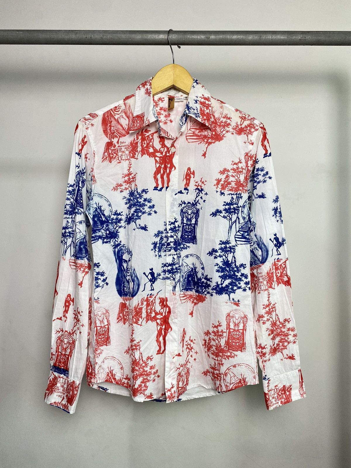 John Galliano Vintage John Galliano Light Cotton Printed Shirt Size US M / EU 48-50 / 2 - 1 Thumbnail