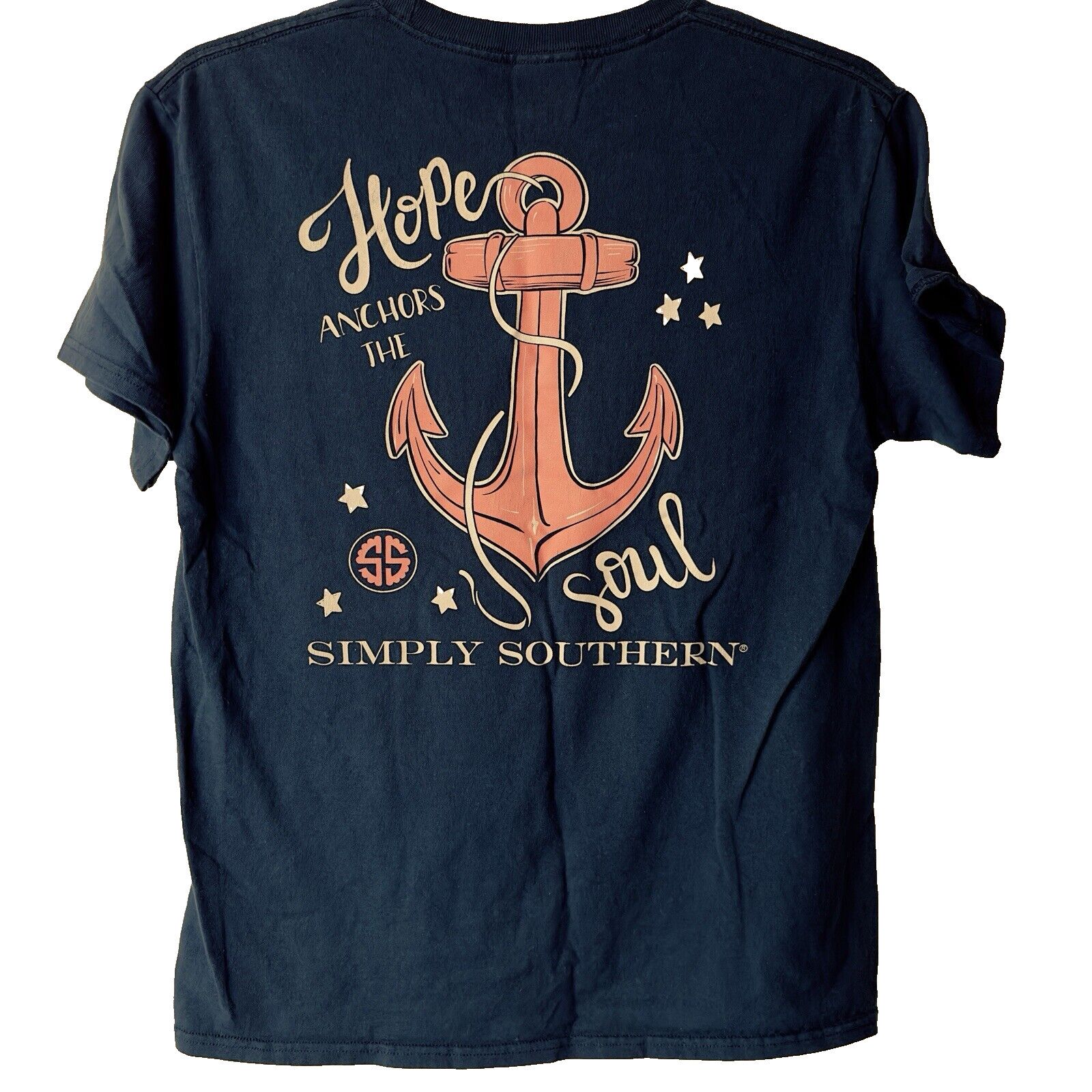 Other SIMPLY SOUTHERN "Hope Anchors The Soul" Blue Medium TShirt Size M / US 6-8 / IT 42-44 - 1 Thumbnail