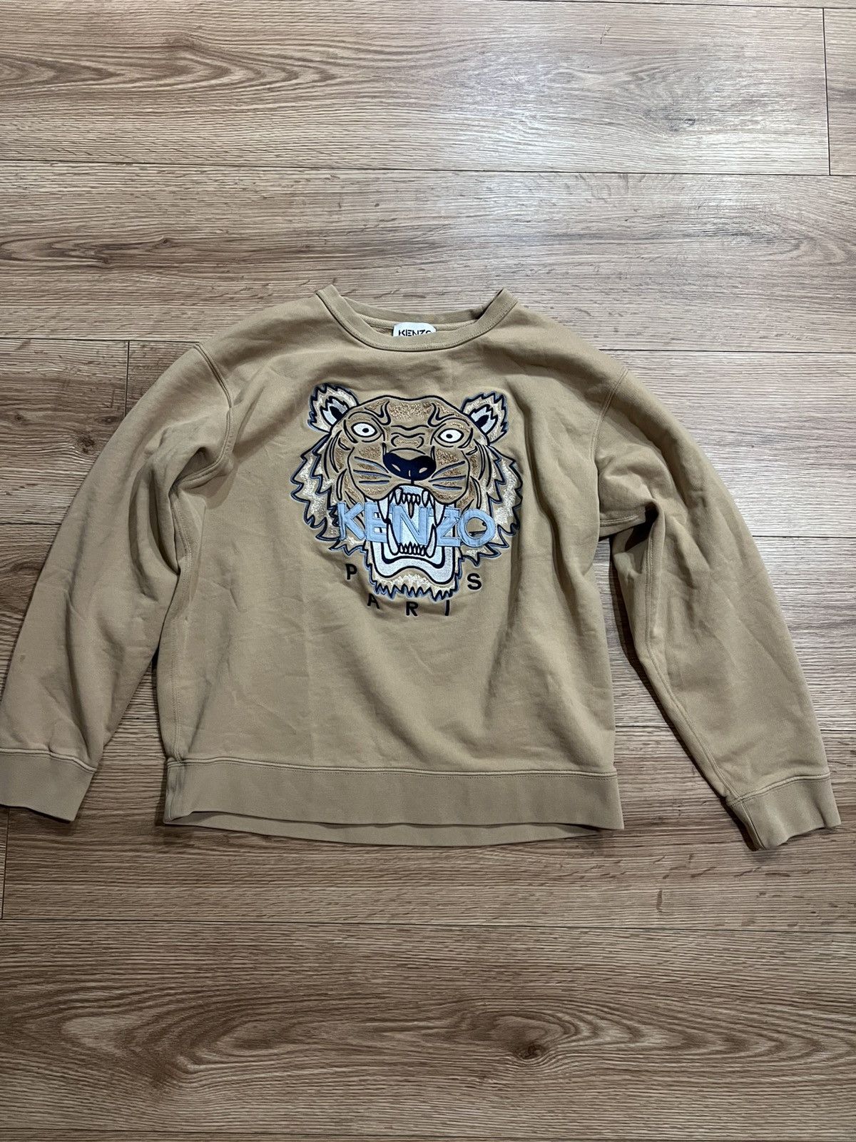 Kenzo Kenzo Paris Tiger Sweatshirt (Beige) Size M / US 6-8 / IT 42-44 - 1 Thumbnail