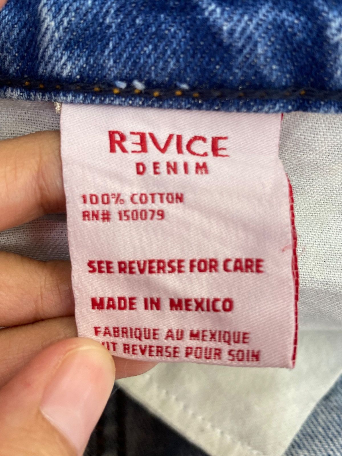 Other Revice Japanese Brand Acid Blue Wash Style Painted Jeans Size US 32 / EU 48 - 11 Thumbnail