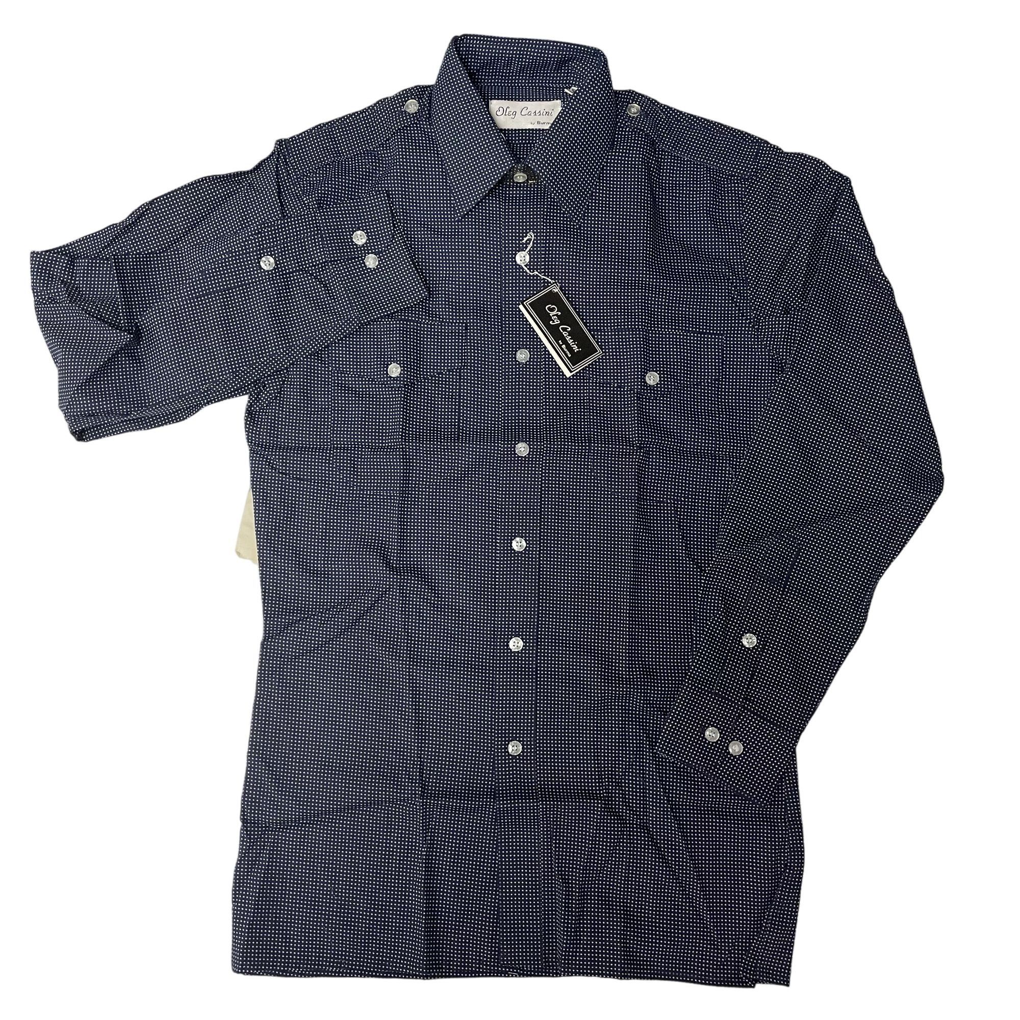 Oleg Cassini NoS NiB Vtg Oleg Cassini Burma ATOMIC Micro Dot Shirt Size US M / EU 48-50 / 2 - 2 Thumbnail