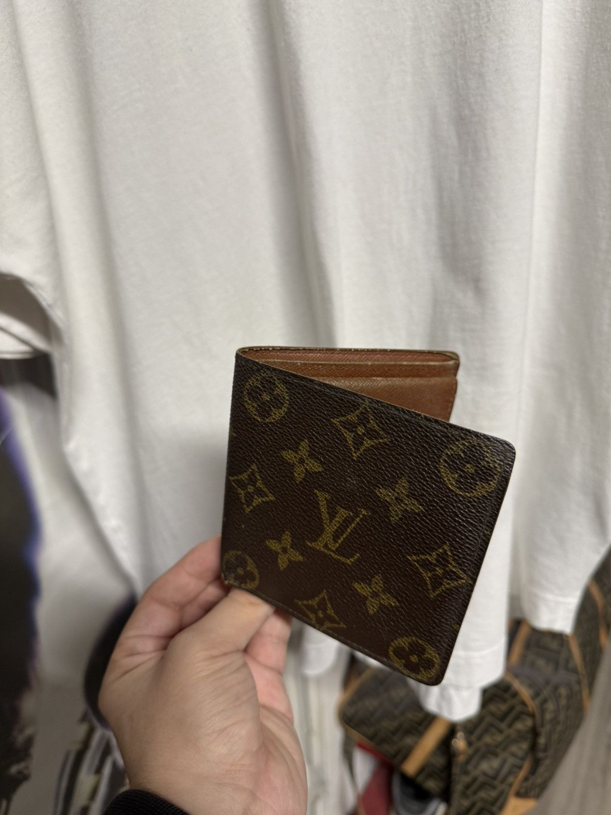 Louis Vuitton Louis Vuitton Monogram Brown Leather Bifold Wallet Preowned Size ONE SIZE - 7 Thumbnail