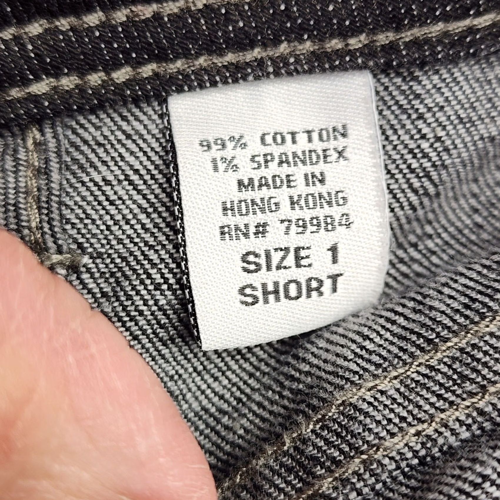 Vintage Chico's Platinum Jeans Bootcut Mid Rise 10 Short Womens Black Stretch 5-Pocket Denim Shorts? Size 32" / US 10 / IT 46 - 4 Thumbnail