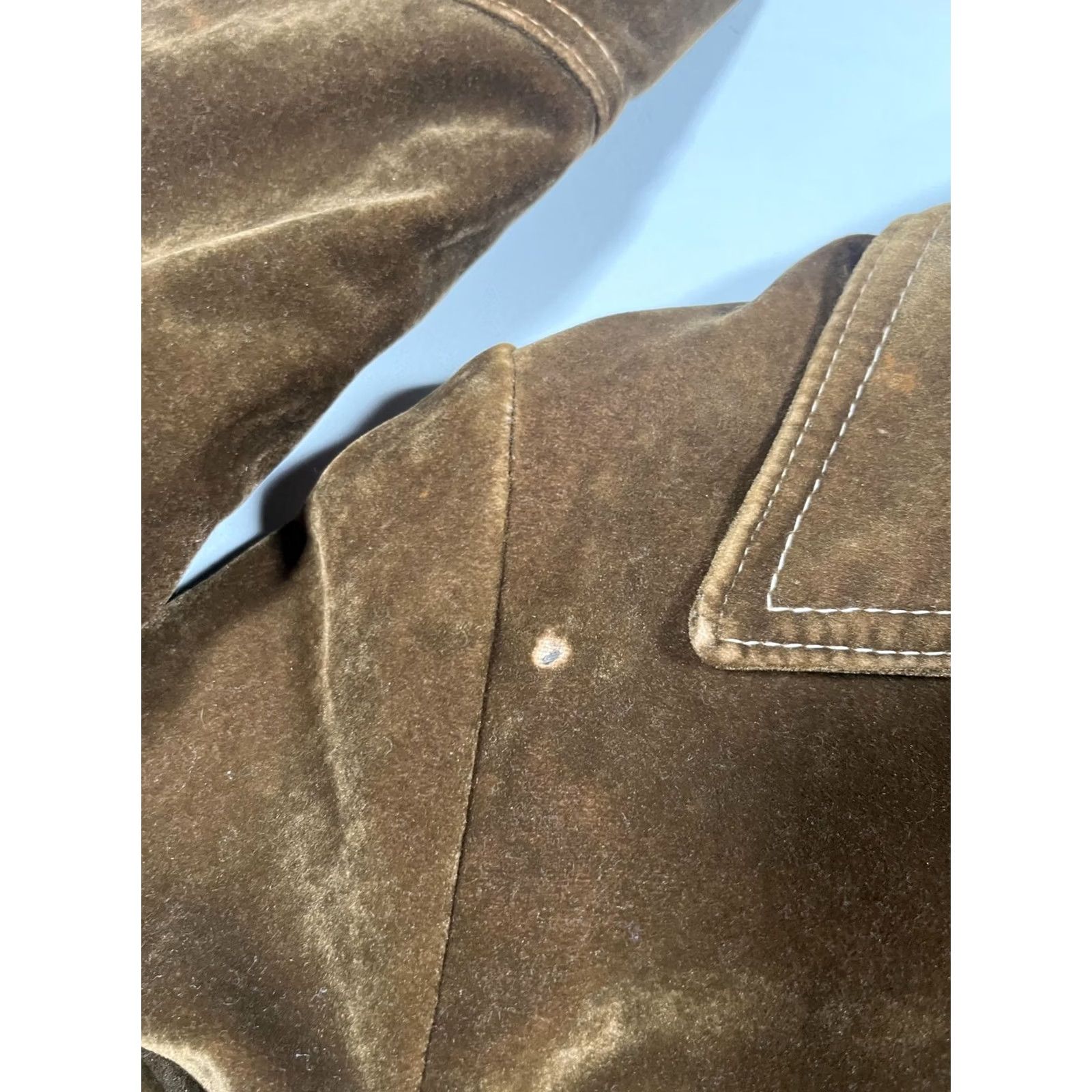 JCPenney VINTAGE JCPenney Coat Mens Large Brown Velvet Faux Fur Lined Overcoat 70s Size US L / EU 52-54 / 3 - 8 Thumbnail