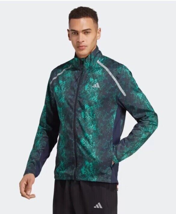 Adidas Adidas IC7596 Marathon Python Print Jacket Green ( S ) Size US S / EU 44-46 / 1 - 1 Thumbnail