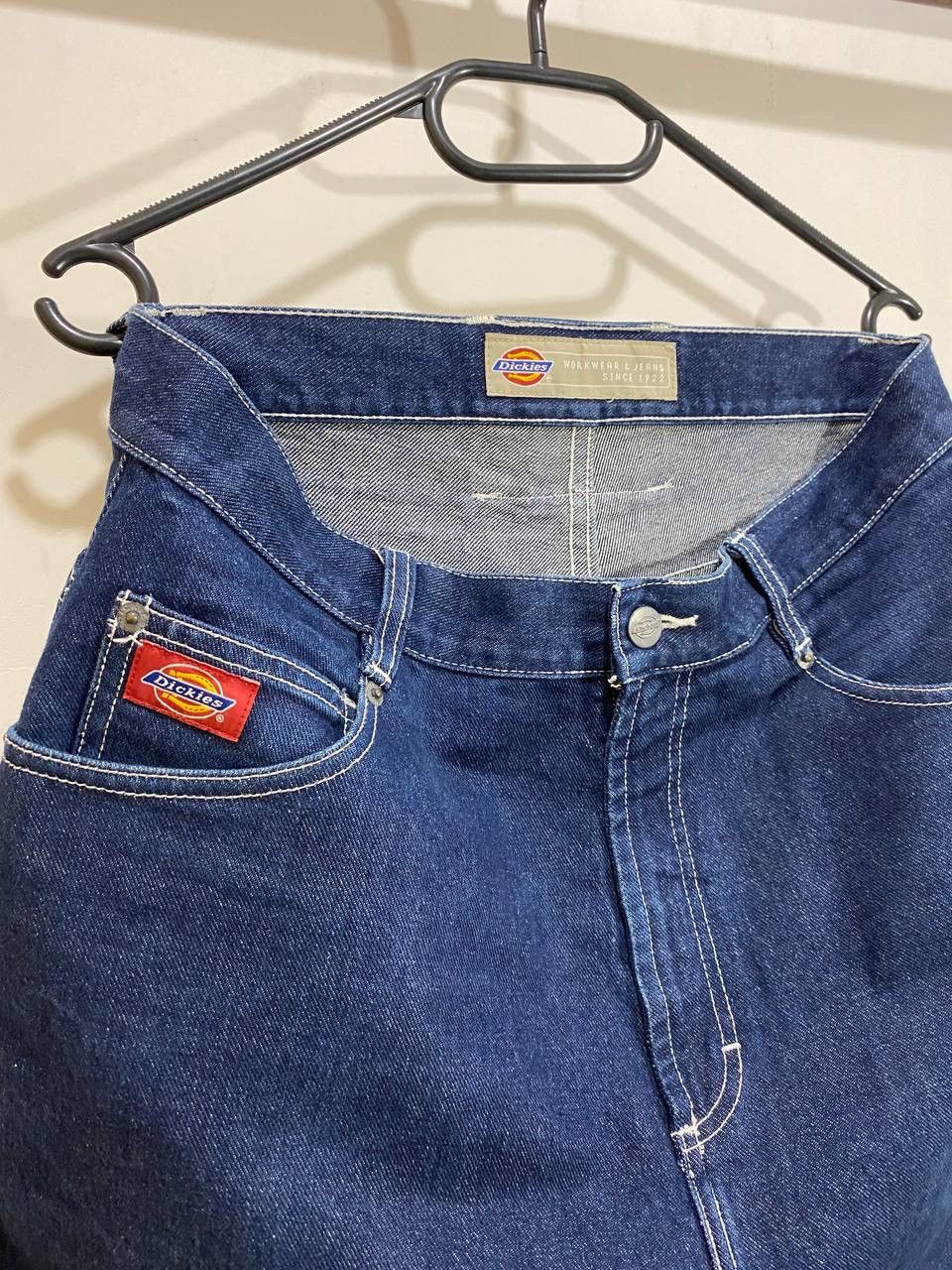 Dickies × Vintage Vintage Dickies Big Logo Rap Denim Baggy Shorts Size US 31 - 3 Thumbnail