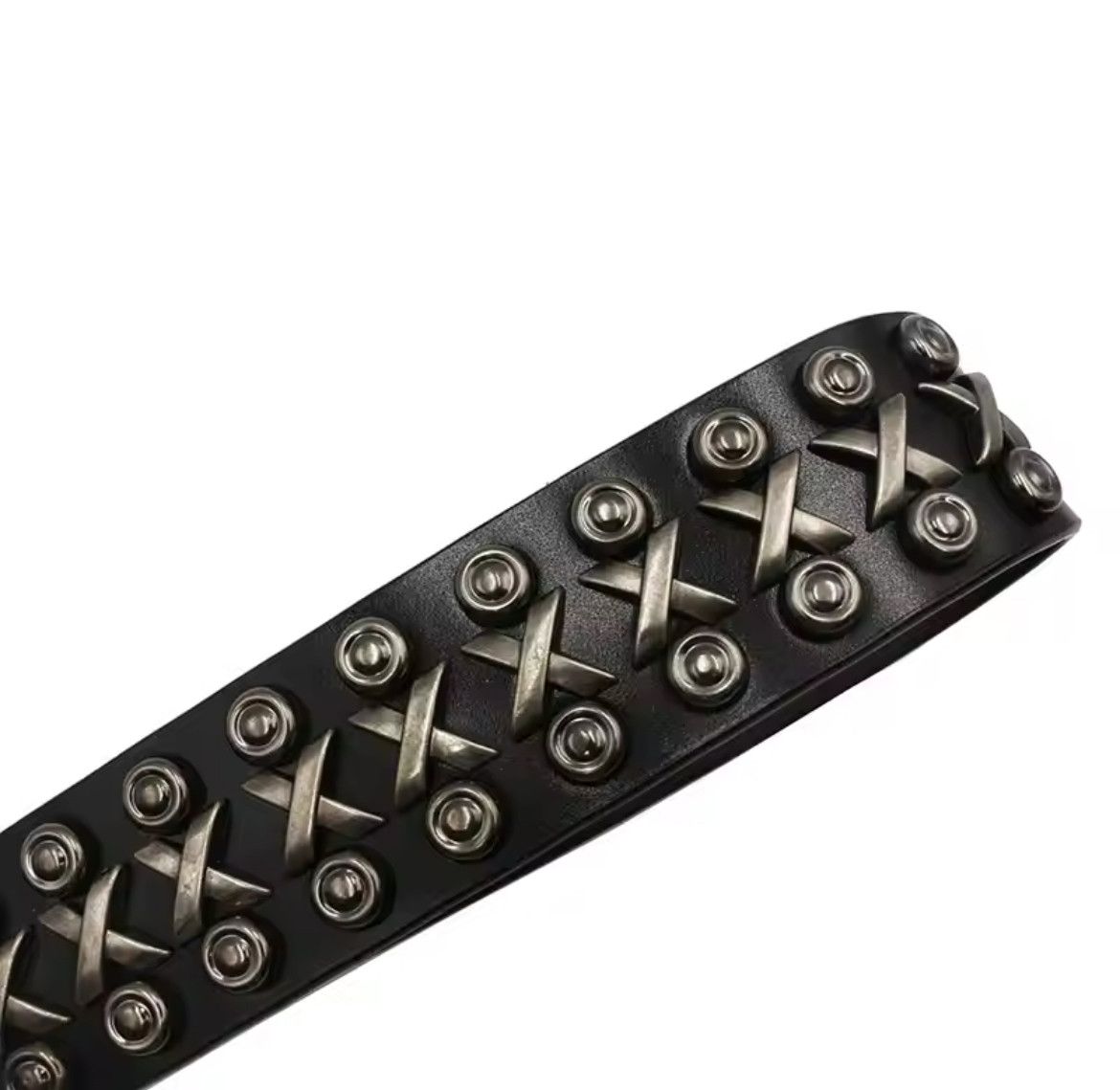 Japanese Brand Genuine Leather Punk Rivet Belts Size ONE SIZE - 4 Thumbnail