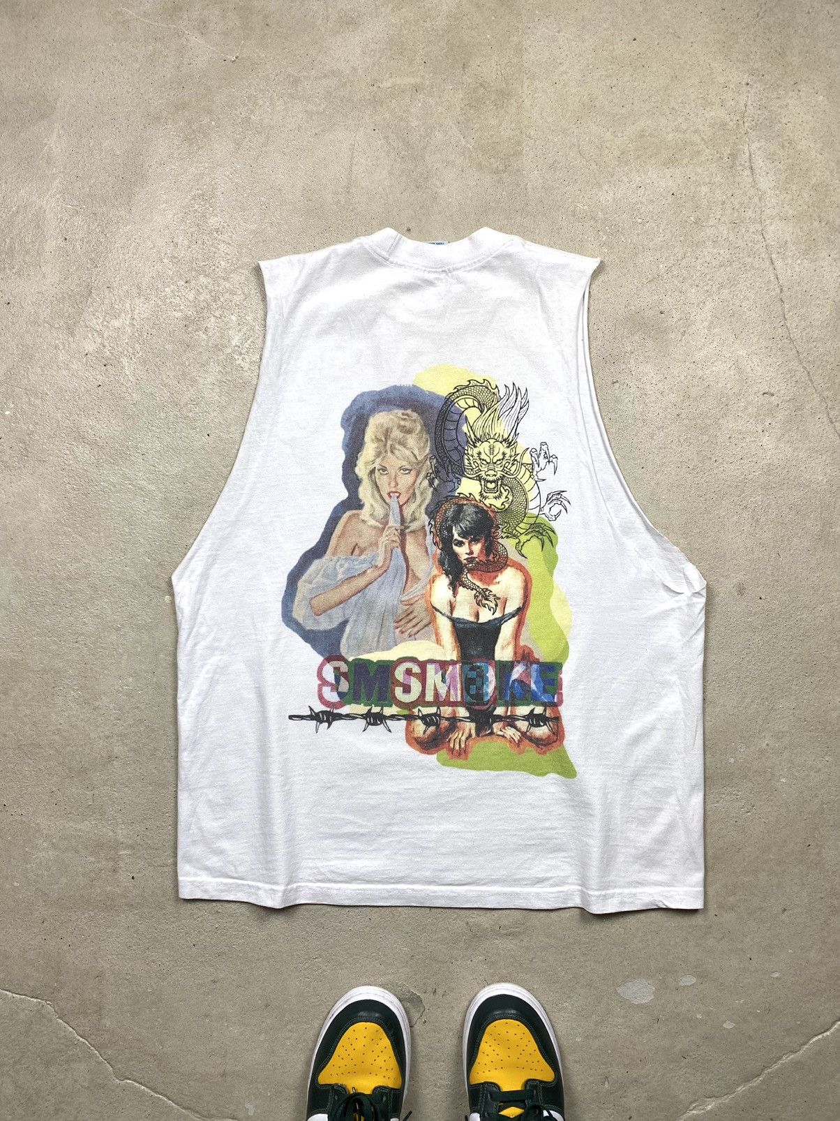 トップス 90s Wizard wear fuck tank top Shaka Wear Sleeveless T-Shirts for Men for sale | eBay