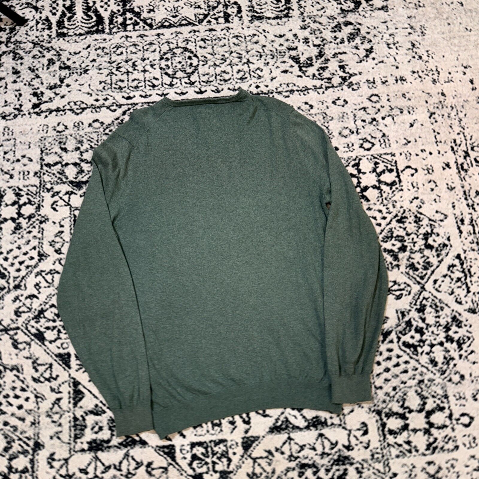Massimo Dutti × Vintage Vintage Massimo Dutti Green Wool V-Neck Sweater Size L 90s Size US L / EU 52-54 / 3 - 14 Thumbnail