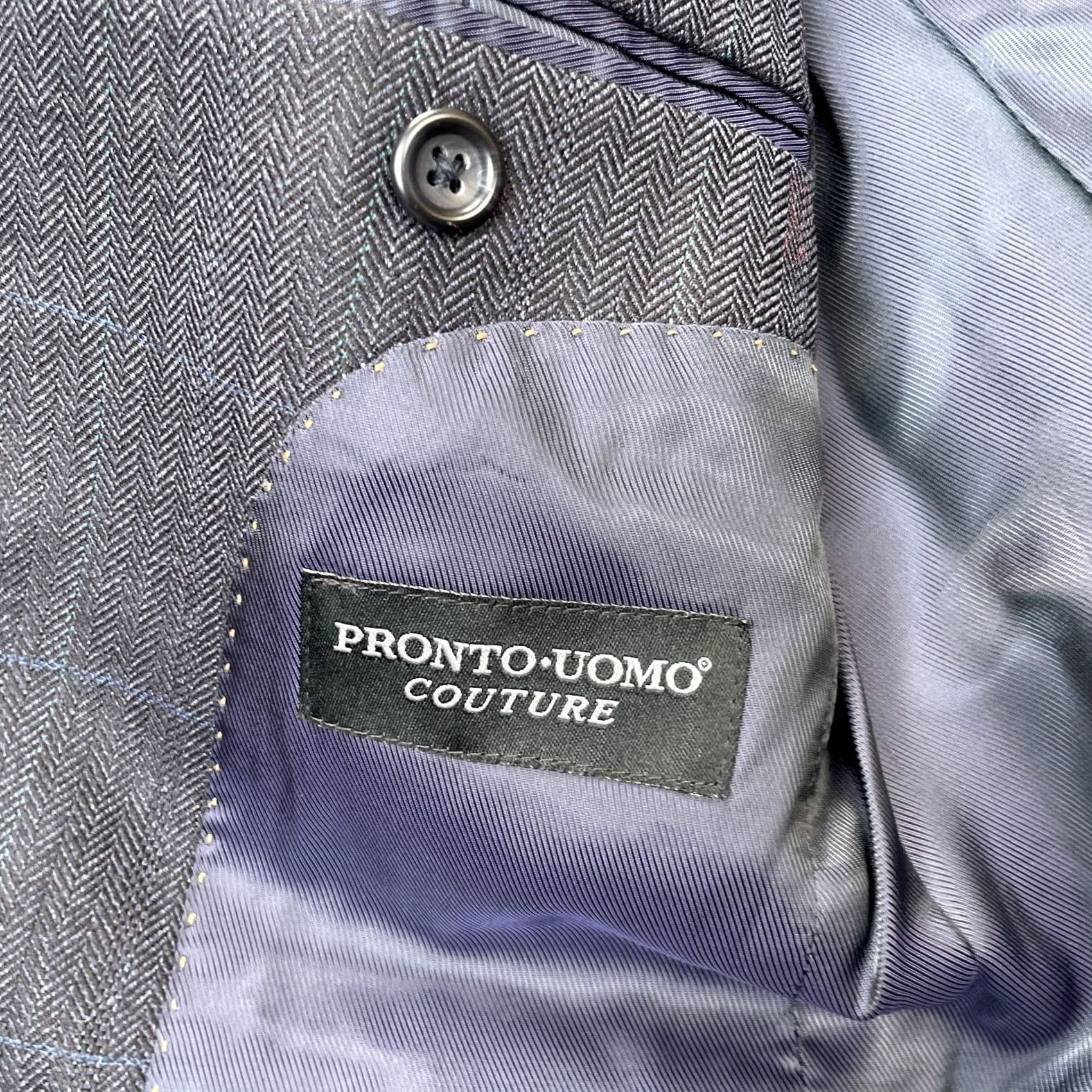 Pronto Uomo Pronto Uomo Blazer Mens 38 Blue Wool Coat Double-Vented Notch Lapel Two-Button Single-Breasted City Preppy Tuxedo Size US 38 / EU 54 - 6 Thumbnail
