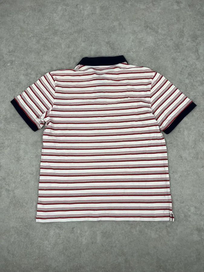 Prada 2000s Prada White & Red Stripes Polo Size US S / EU 44-46 / 1 - 6 Thumbnail