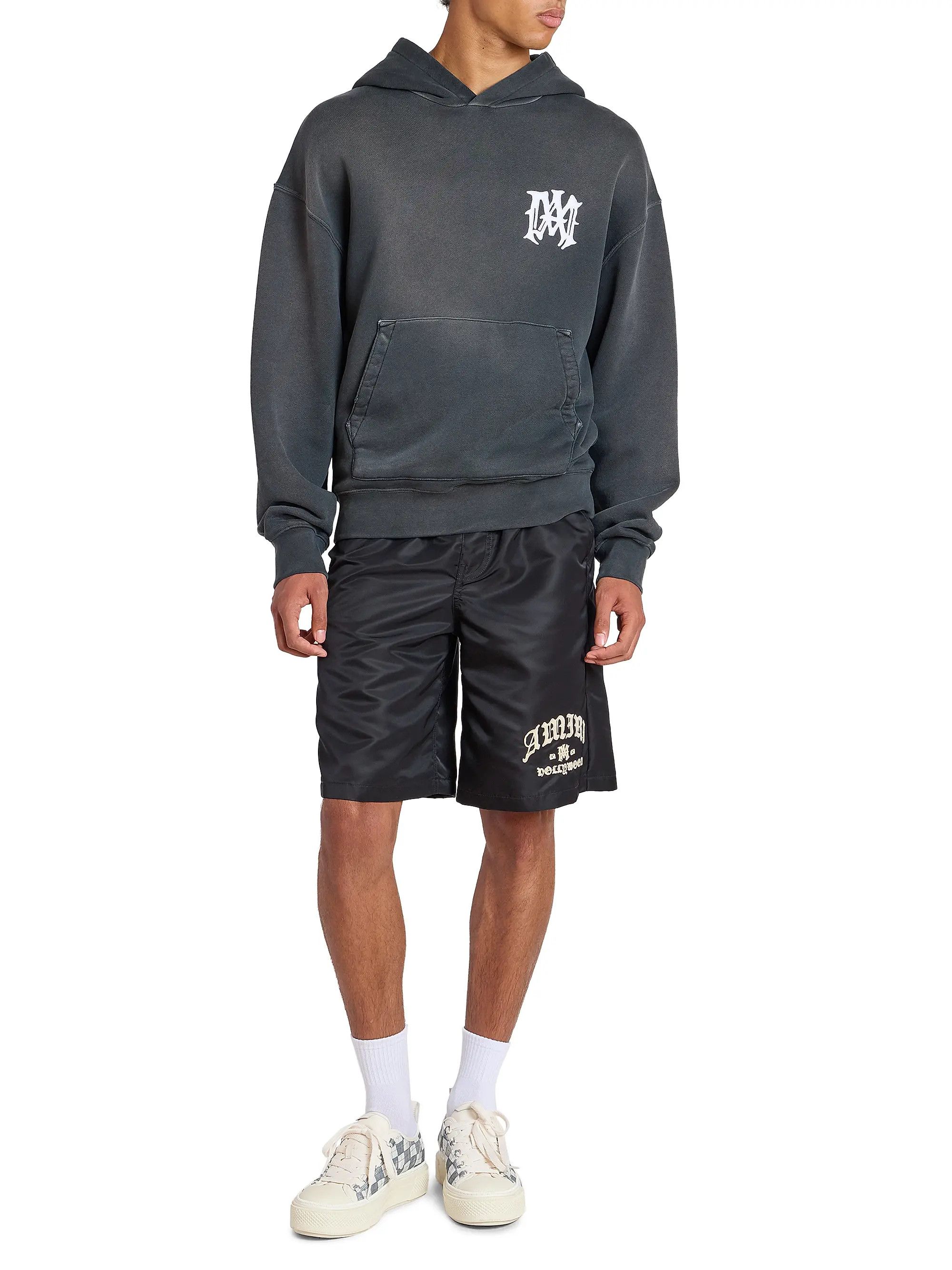 Amiri os11x0526 Hollywood Logo Hoodie in Black Size US M / EU 48-50 / 2 - 2 Thumbnail