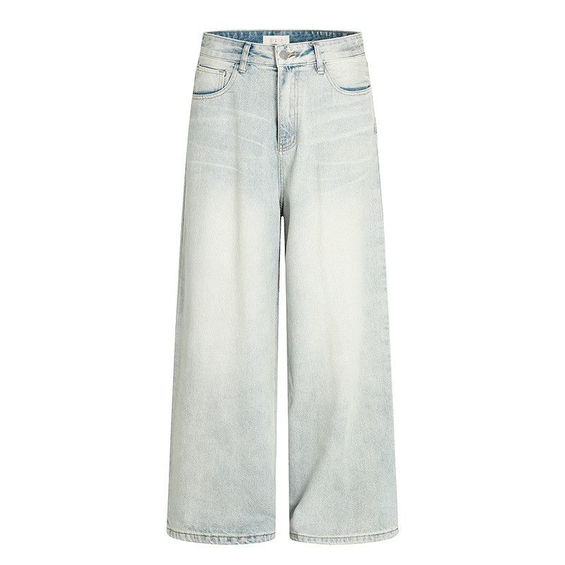 Jean American street washed distressed wide-leg scimitar jeans Size US 32 / EU 48 - 1 Thumbnail