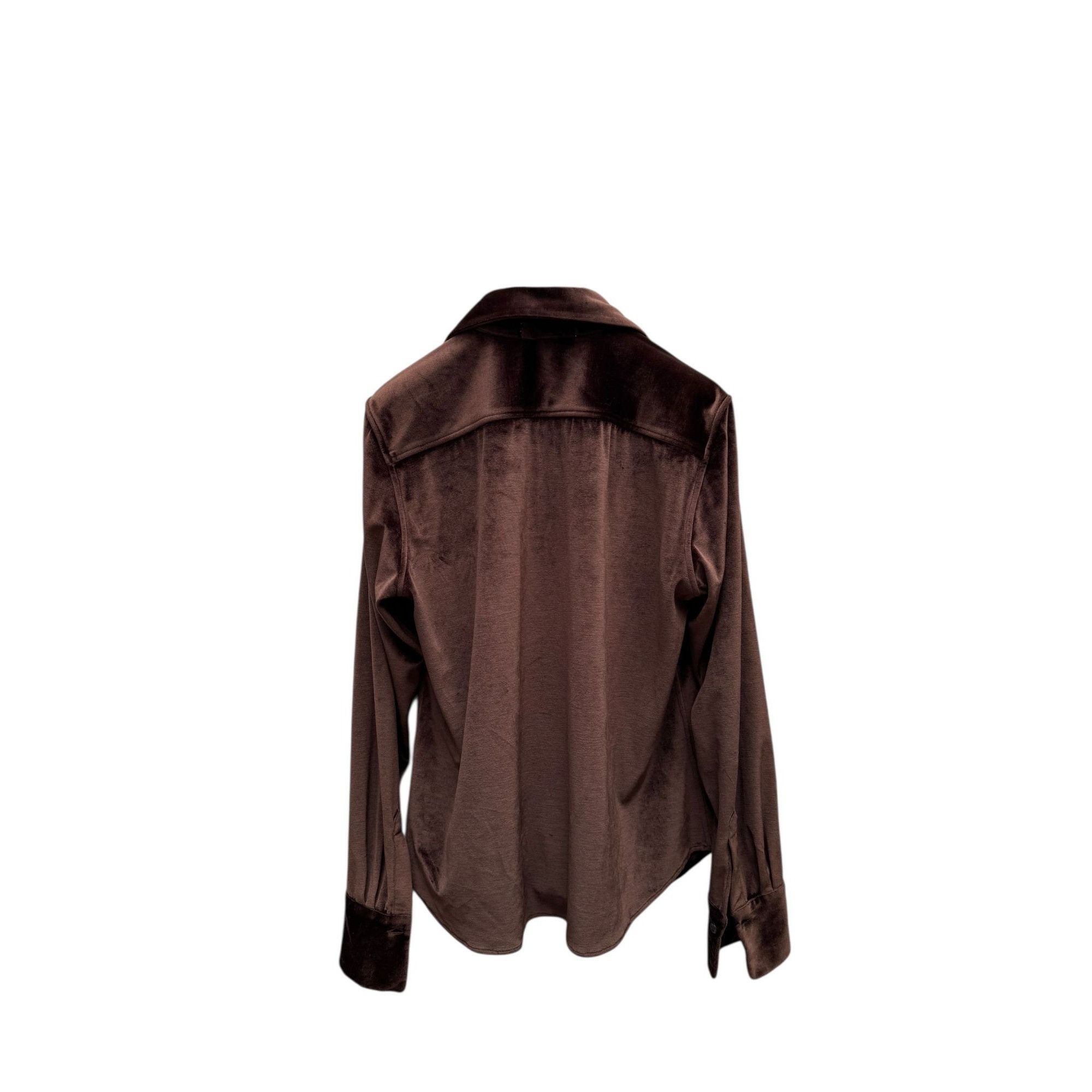 Jil Sander Brown Velvet Shirt Size S / US 4 / IT 40 - 3 Thumbnail