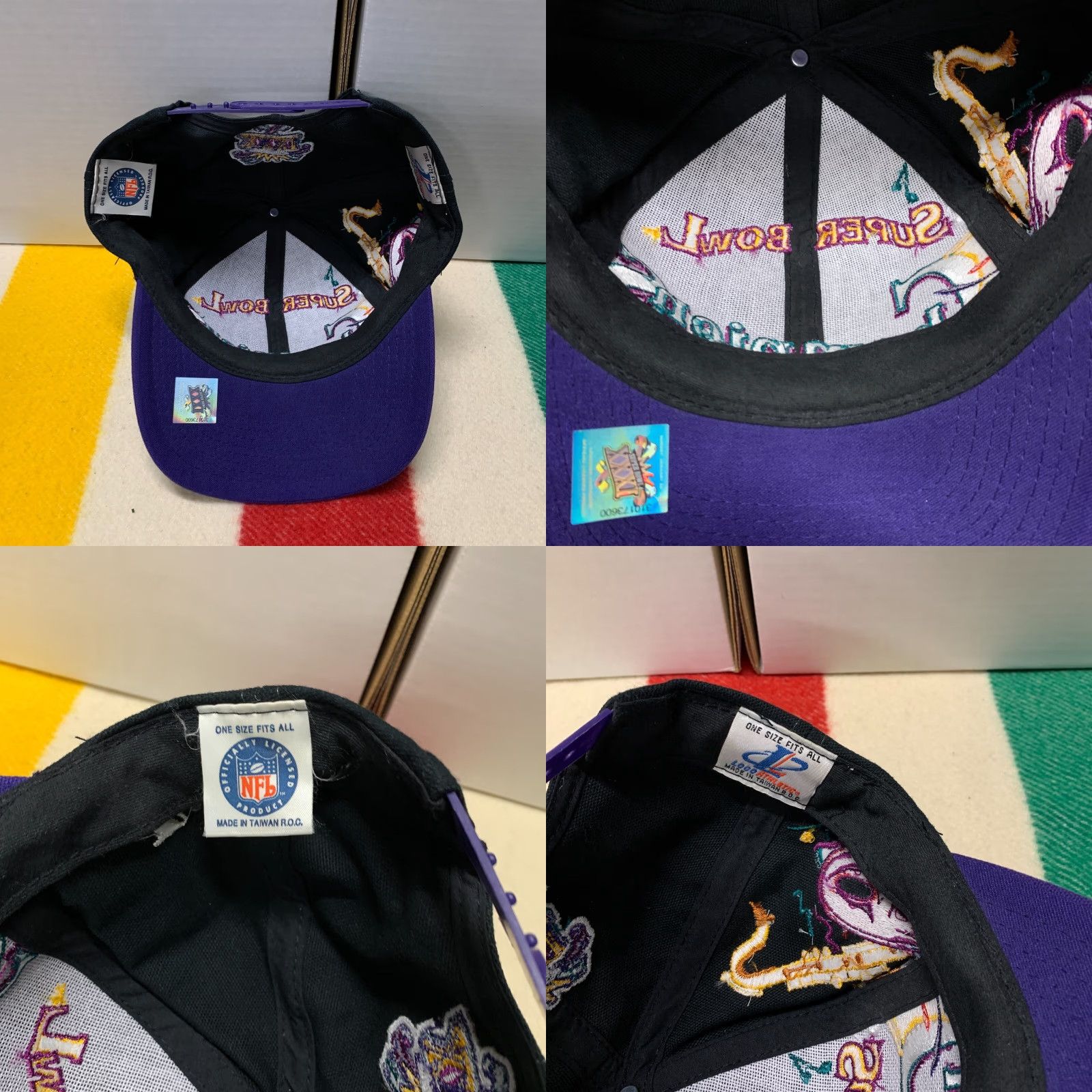 Logo Athletic VINTAGE Green Bay Packers Super Bowl Hat Black Snapback XXXI New Orleans Logo Athletic Hat Men One Size Black Size ONE SIZE - 9 Thumbnail
