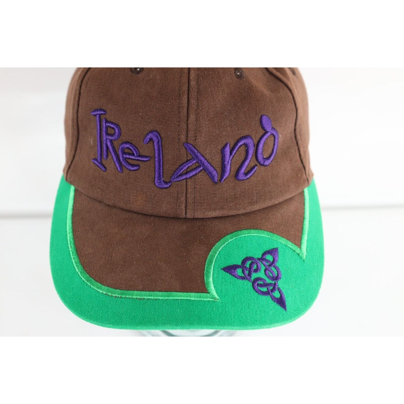 Vintage Vintage 90s Ireland Gaelic Knit Adjustable Hat Size ONE SIZE - 2 Thumbnail