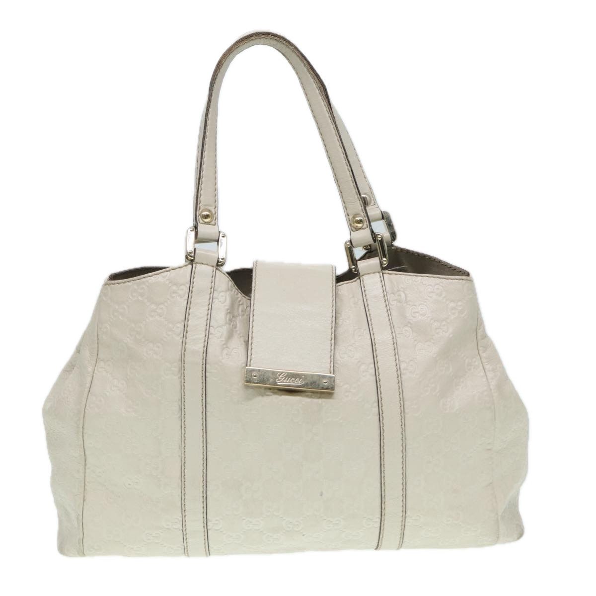 Gucci ssima White Canvas Handbag (Pre-Owned) Size ONE SIZE - 1 Thumbnail