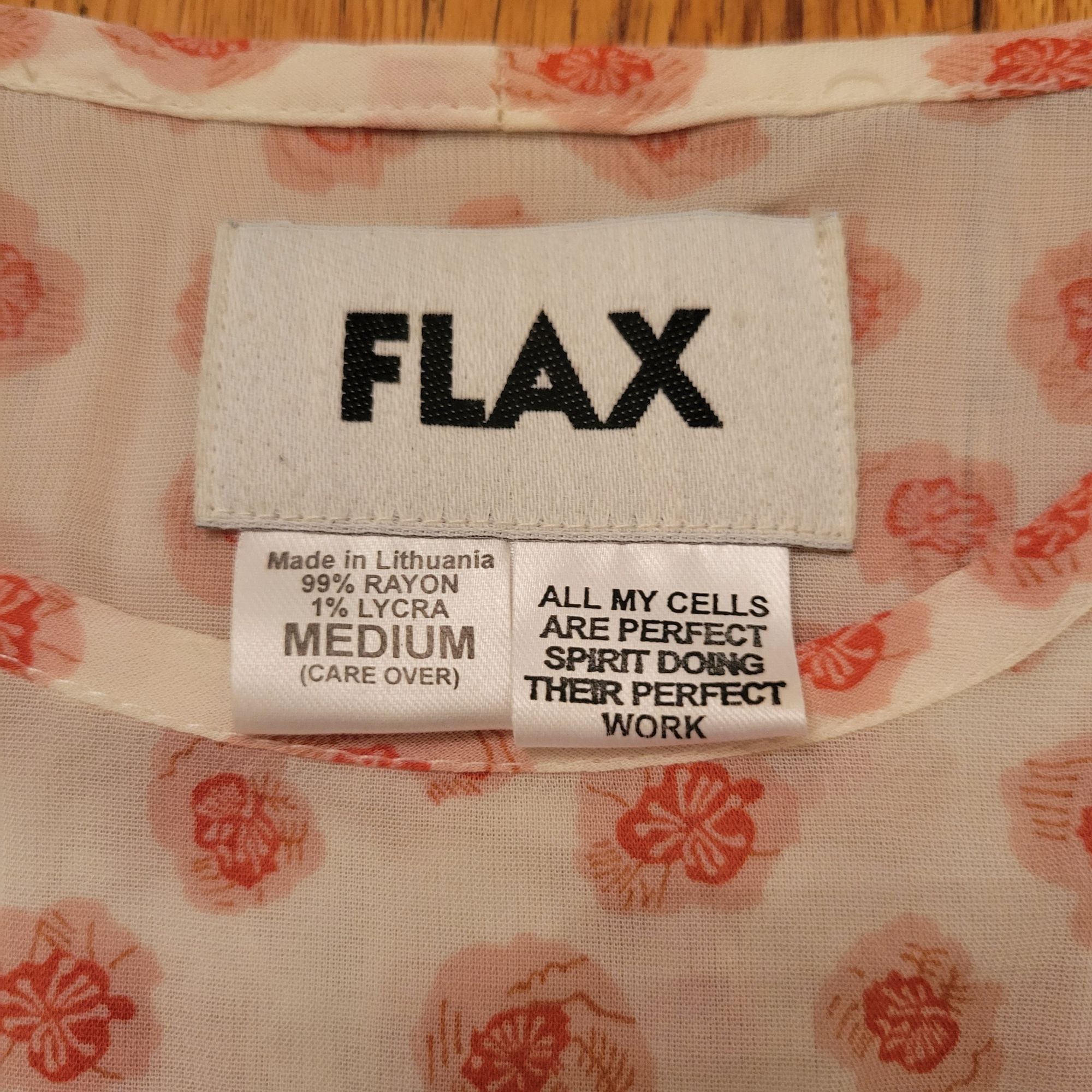 Flax M White Pink Floral Midi Dress Prairie Lagenlook Cottag
