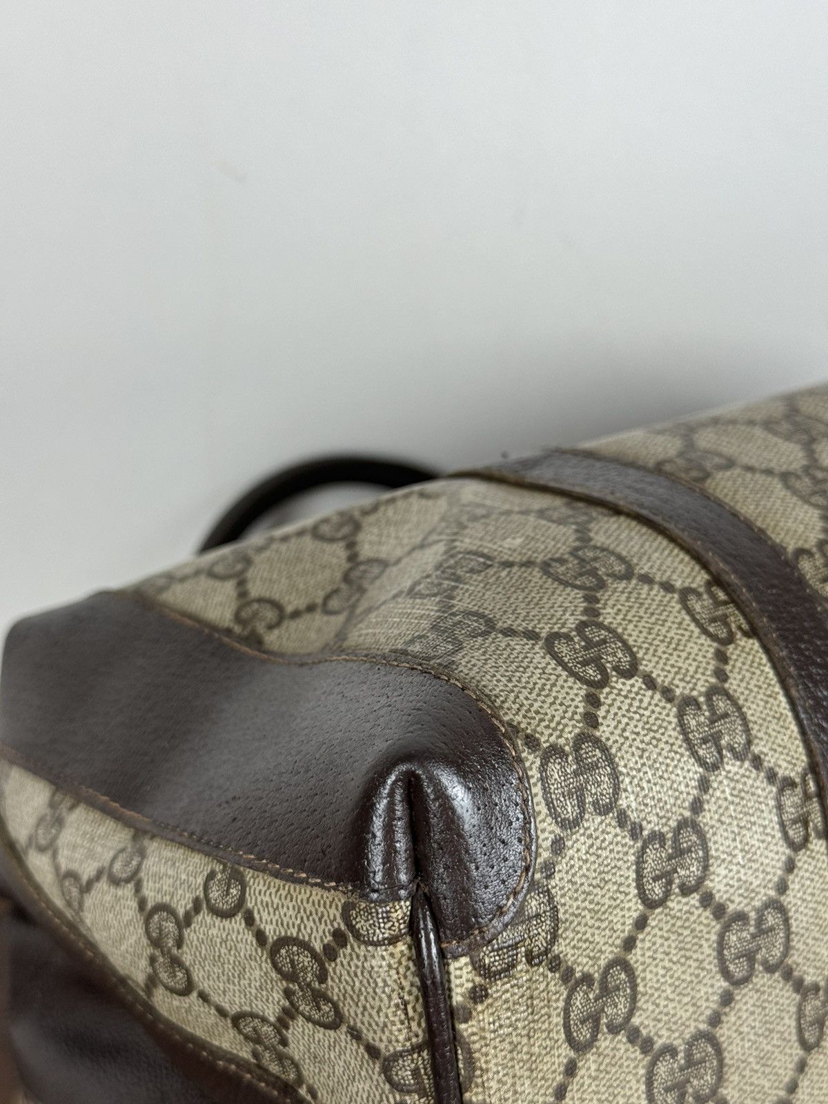 Gucci Luxury vintage rare Gucci leather Boston Bag original item Size ONE SIZE - 8 Thumbnail