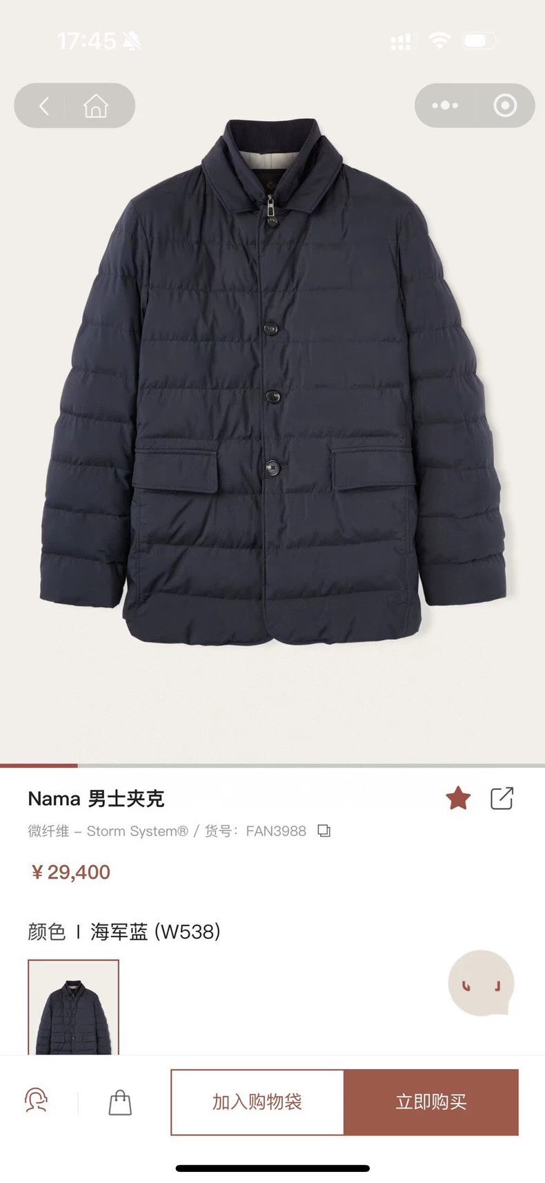 Loro Piana LORO PIANA Textile quilted jacket Size US XL / EU 56 / 4 - 2 Thumbnail
