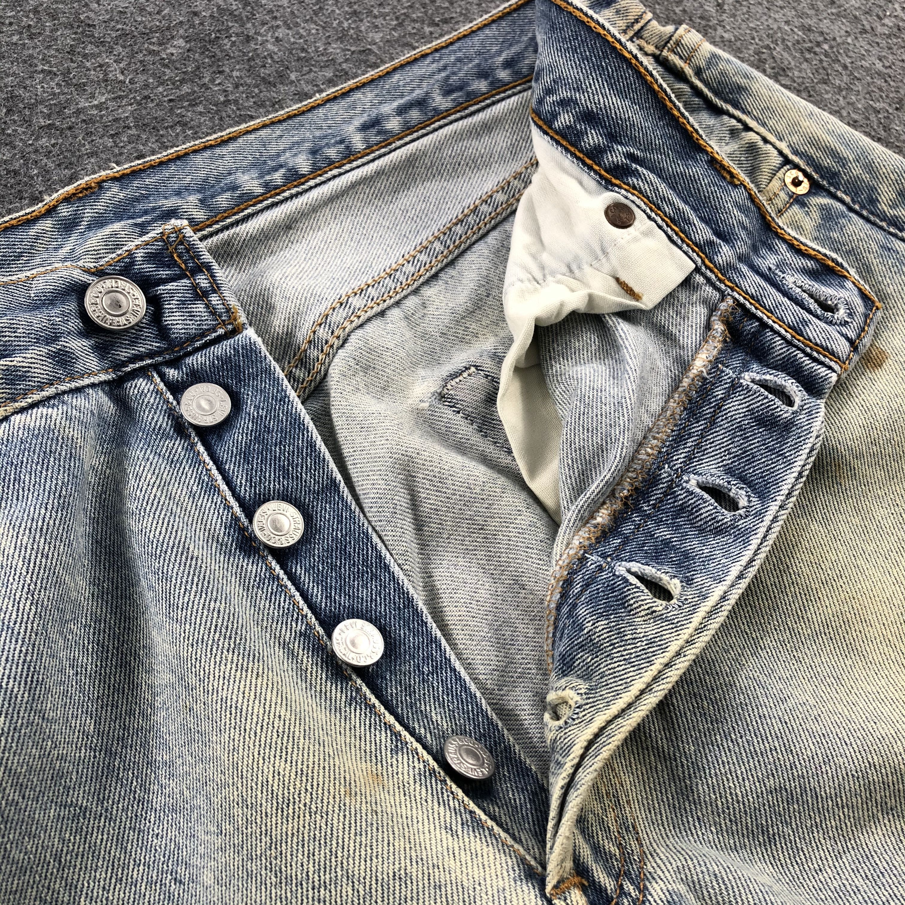 Levi's Vintage 90s Levis 501 Jeans Rusty Wash Denim KJ336 Size US 32 / EU 48 - 8 Thumbnail