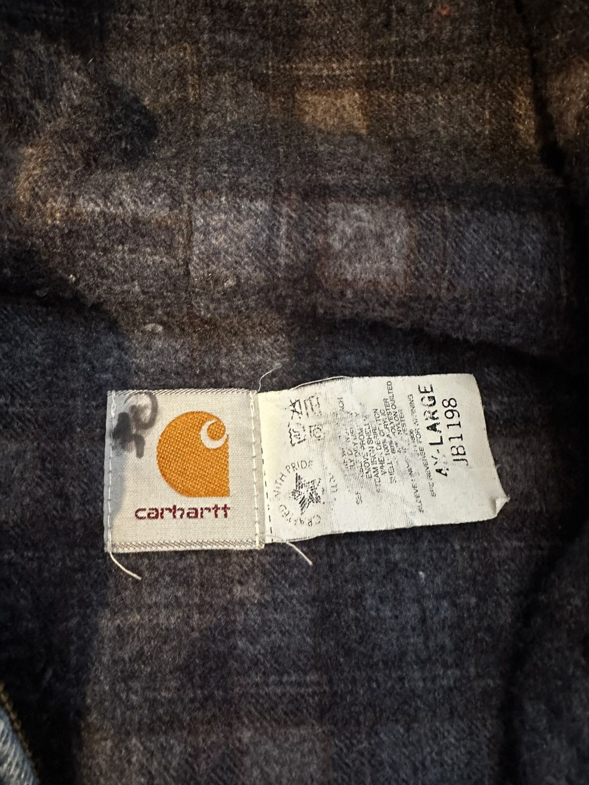 Carhartt Vintage Men’s Denim Blanket Lined Carhartt Hooded Jacket Size US XXL / EU 58 / 5 - 3 Thumbnail