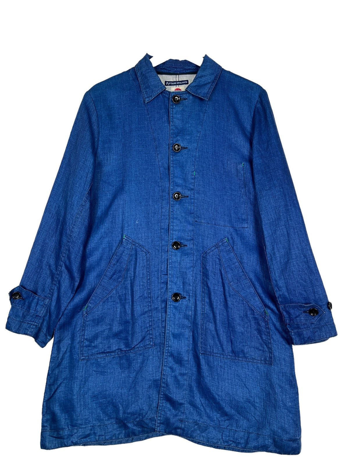 45rpm 🔥 TIGRE BROCANTE BLUE INDIGO JACKET MADE IN JAPAN Size US S / EU 44-46 / 1 - 2 Thumbnail