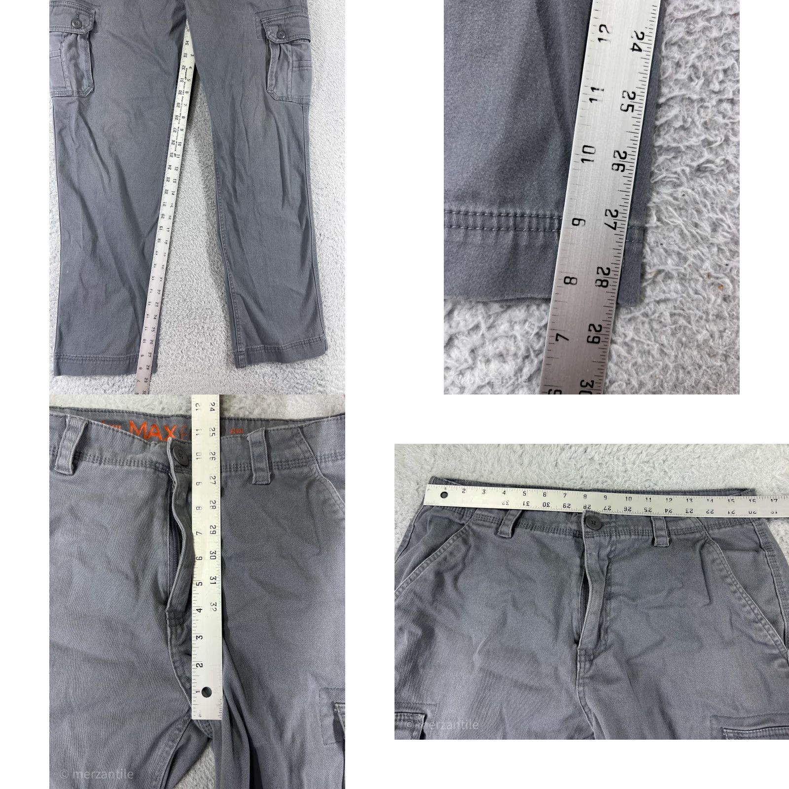 Wrangler Wrangler Pants Mens 32 Blue Cargo Cotton Blend Twill 5-Pocket Relaxed Straight Utility Workwear Cargo Pants Size US 32 / EU 48 - 8 Thumbnail