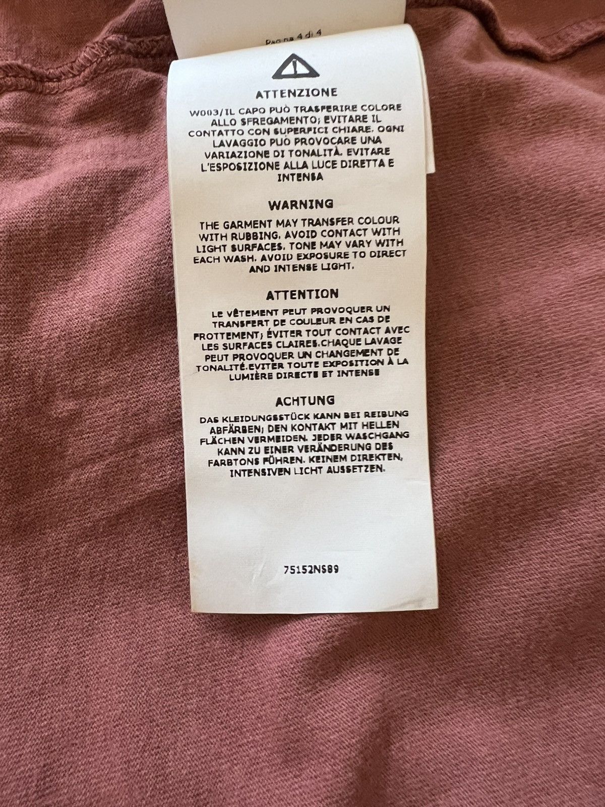 Stone Island Stone Island Optical Illusion Tee Brick-Red XXL Size US XXL / EU 58 / 5 - 9 Thumbnail
