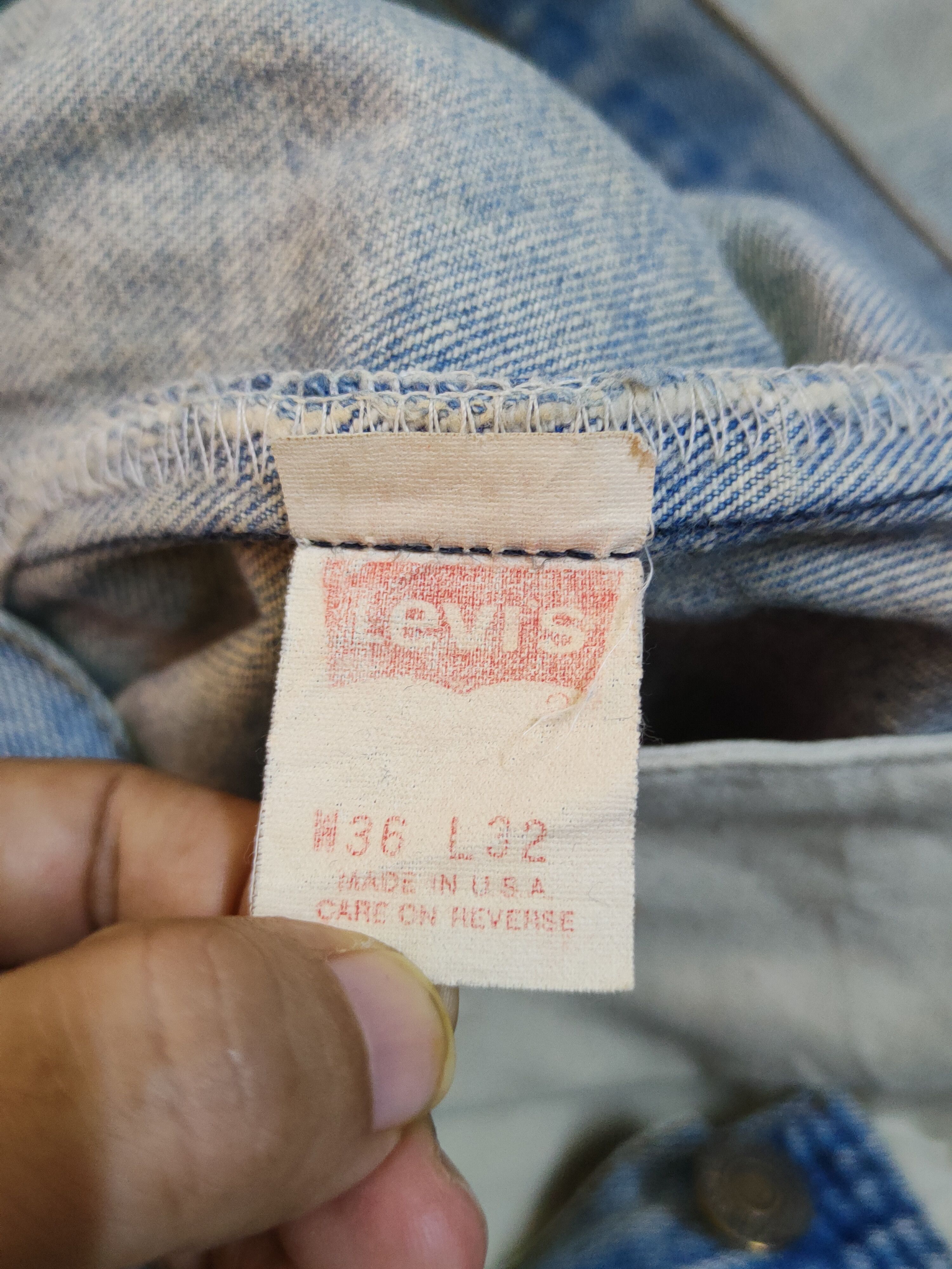 Levi's vintage Levi's Blue Distressed faded jeans Denim #S1594 Size US 35 - 19 Thumbnail