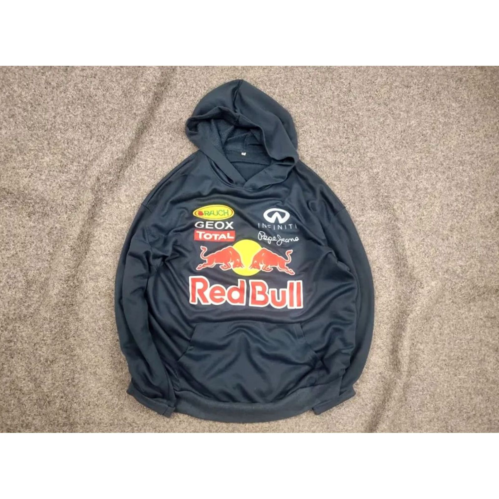 Logo 7 Vintage Racing Red Bull All Logo Blue Hoodie Mens M Blue 90s Sports USA Logo Pouch Pocket Hoodie Size US M / EU 48-50 / 2 - 2 Thumbnail