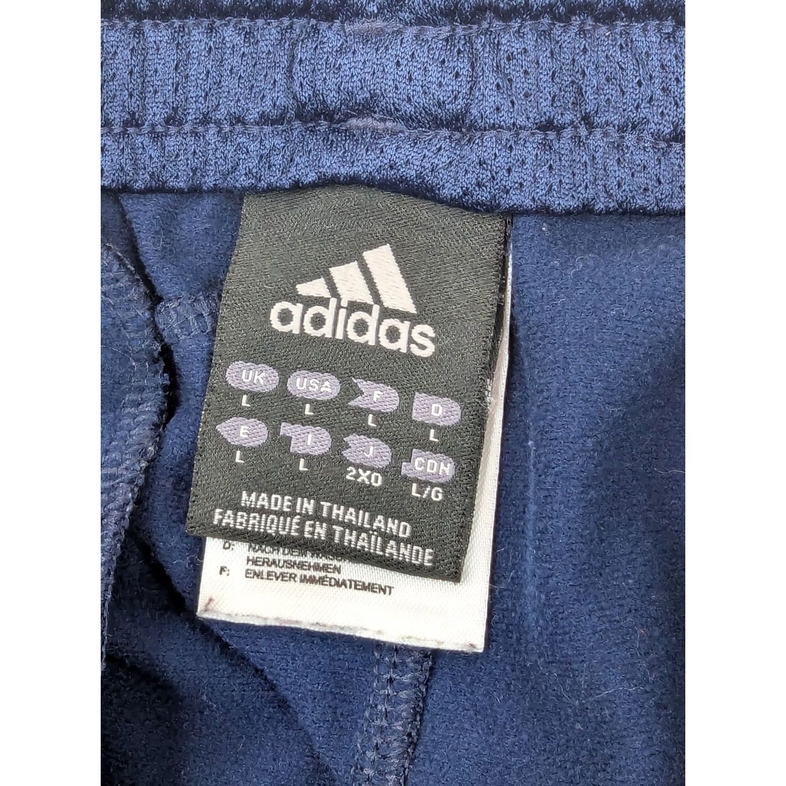 Adidas Adidas Weekender Sweatpants Men L Navy Blue 3-Stripe on Legs Pockets Elastic Waist Regular Size 30x31 Comfort Drape Casual Activewear Sweatpants Size US 33 - 7 Thumbnail