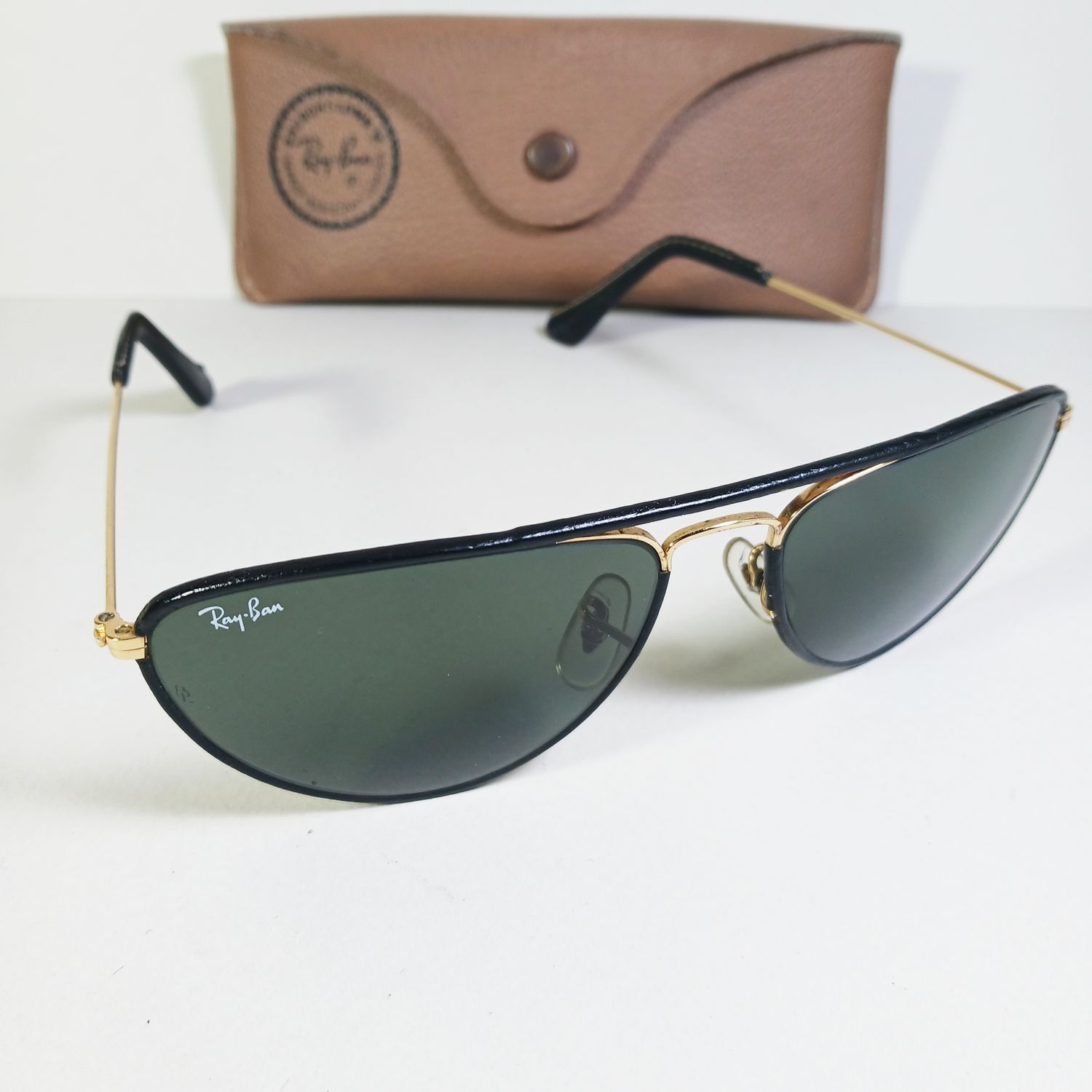 Bausch & Lomb × RayBan Ray Ban Bausch & Lomb W1565 Leathers B&L Sunglasses USA RARE Size ONE SIZE - 1 Thumbnail