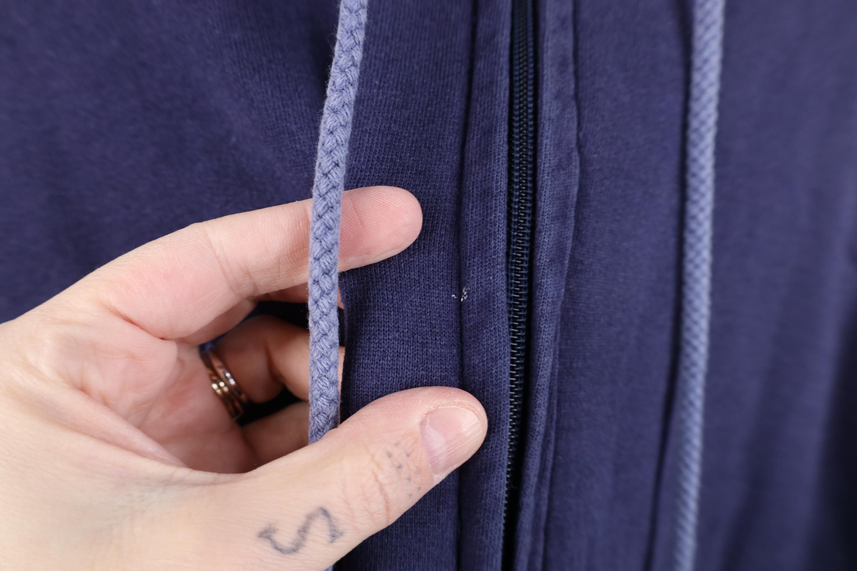 Vintage Vintage 90s Streetwear Blank Full Zip Hoodie Sweatshirt Blue Size US XL / EU 56 / 4 - 11 Thumbnail