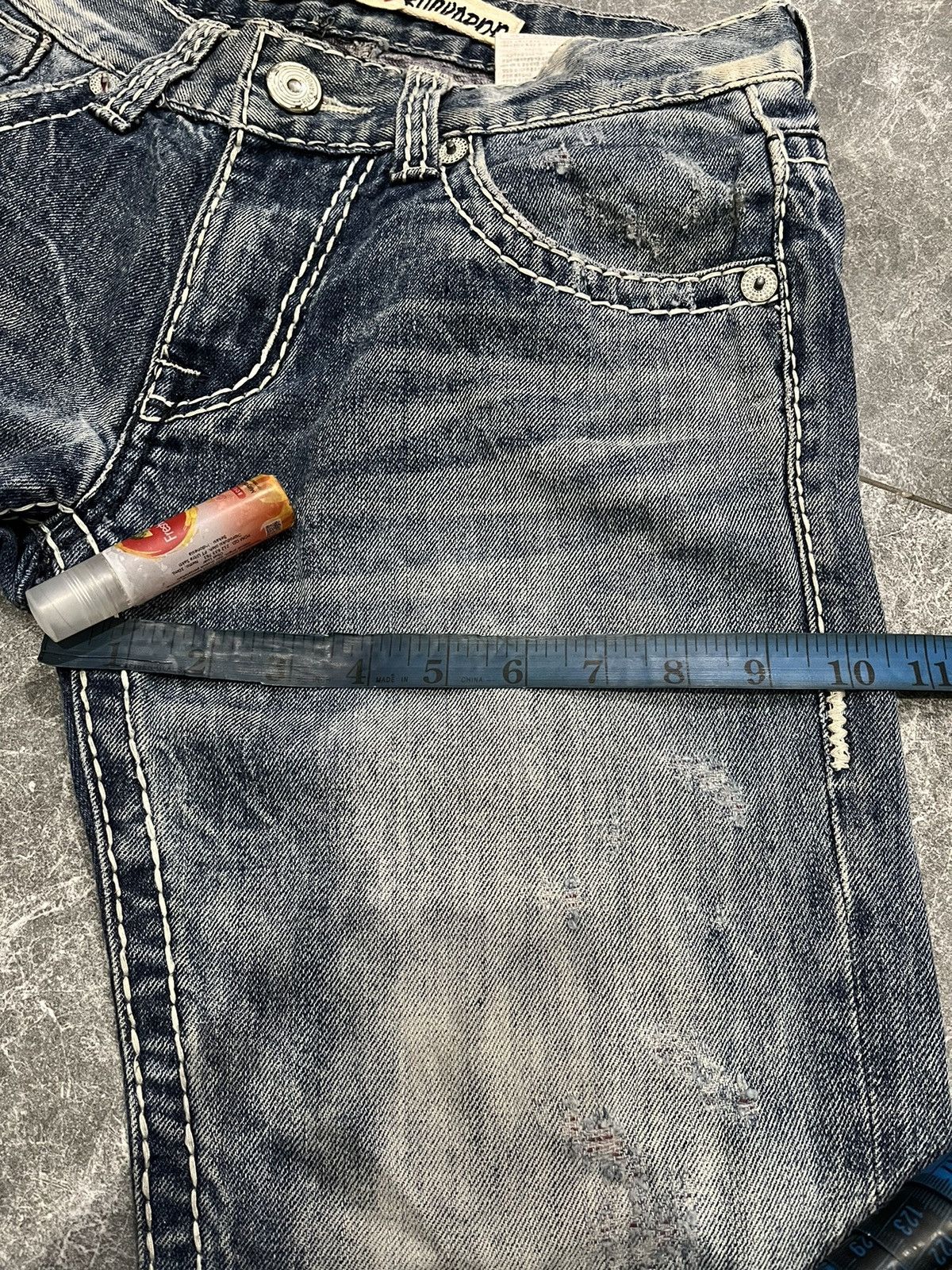 If Six Was Nine × Japanese Brand Buckaroo Distress Jeans Size US 31 - 10 Thumbnail