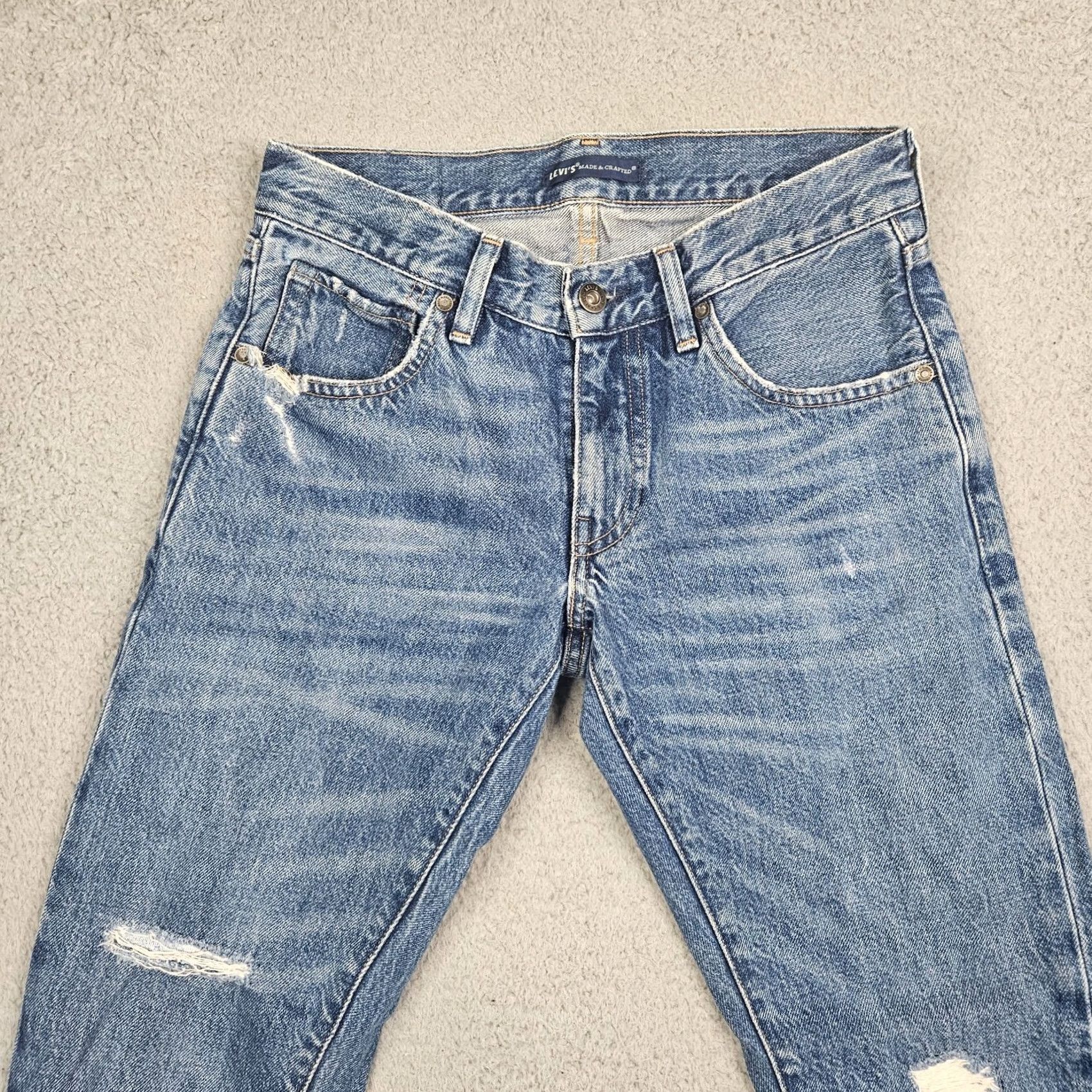 Levi's Levi's Made & Crafted Light-wash THE CRUSH TAPER Stone Distressed Jeans Sz 24 Size 42" / US 20 - 5 Thumbnail