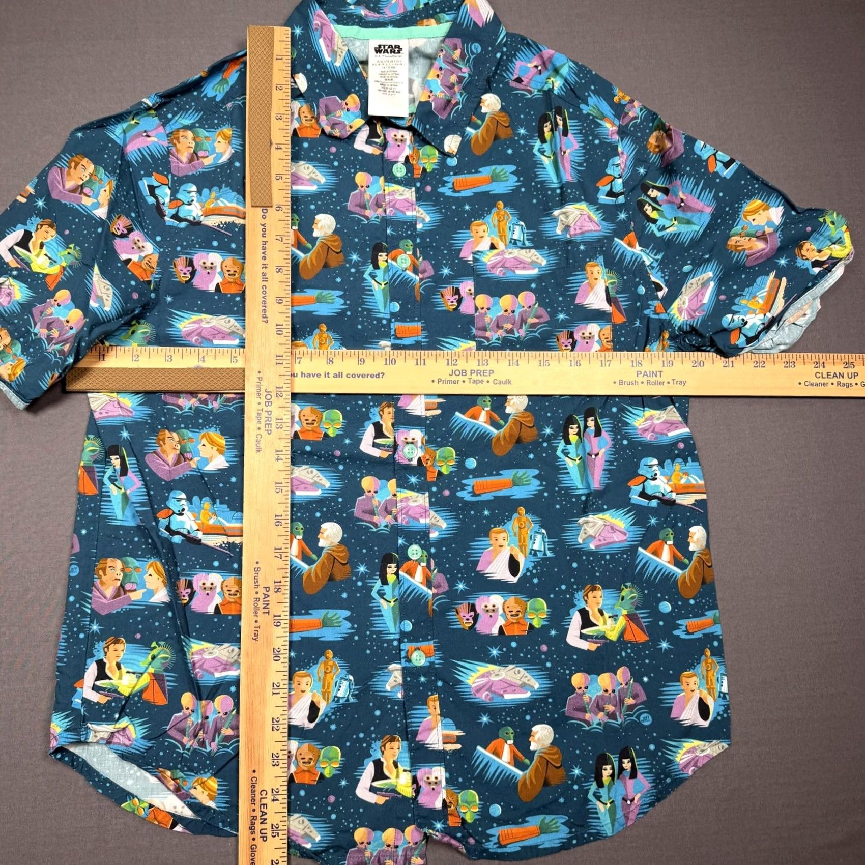 Star Wars Star Wars Shirt Mens Small Multicolor Character Graphic Short Sleeve Button Up Size US S / EU 44-46 / 1 - 3 Thumbnail