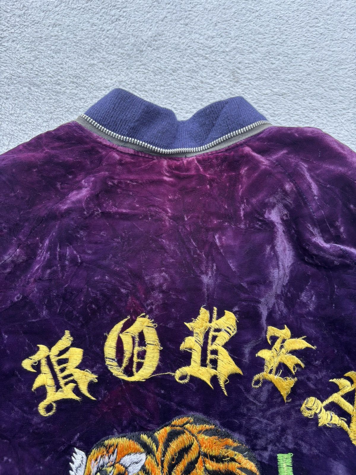 Vintage 1970s Korea Sukajan Velvet Bomber Jacket Size US M / EU 48-50 / 2 - 17 Thumbnail