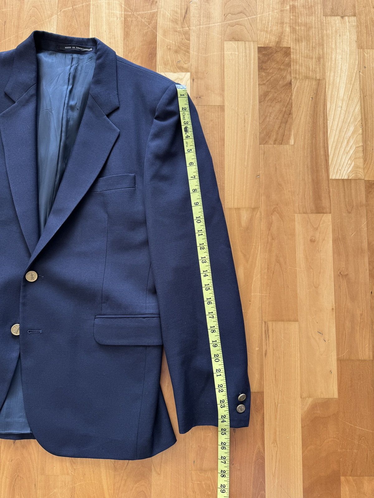 Yves Saint Laurent Vintage Yves Saint Laurent Navy Blazer 36r Size 36R - 7 Thumbnail