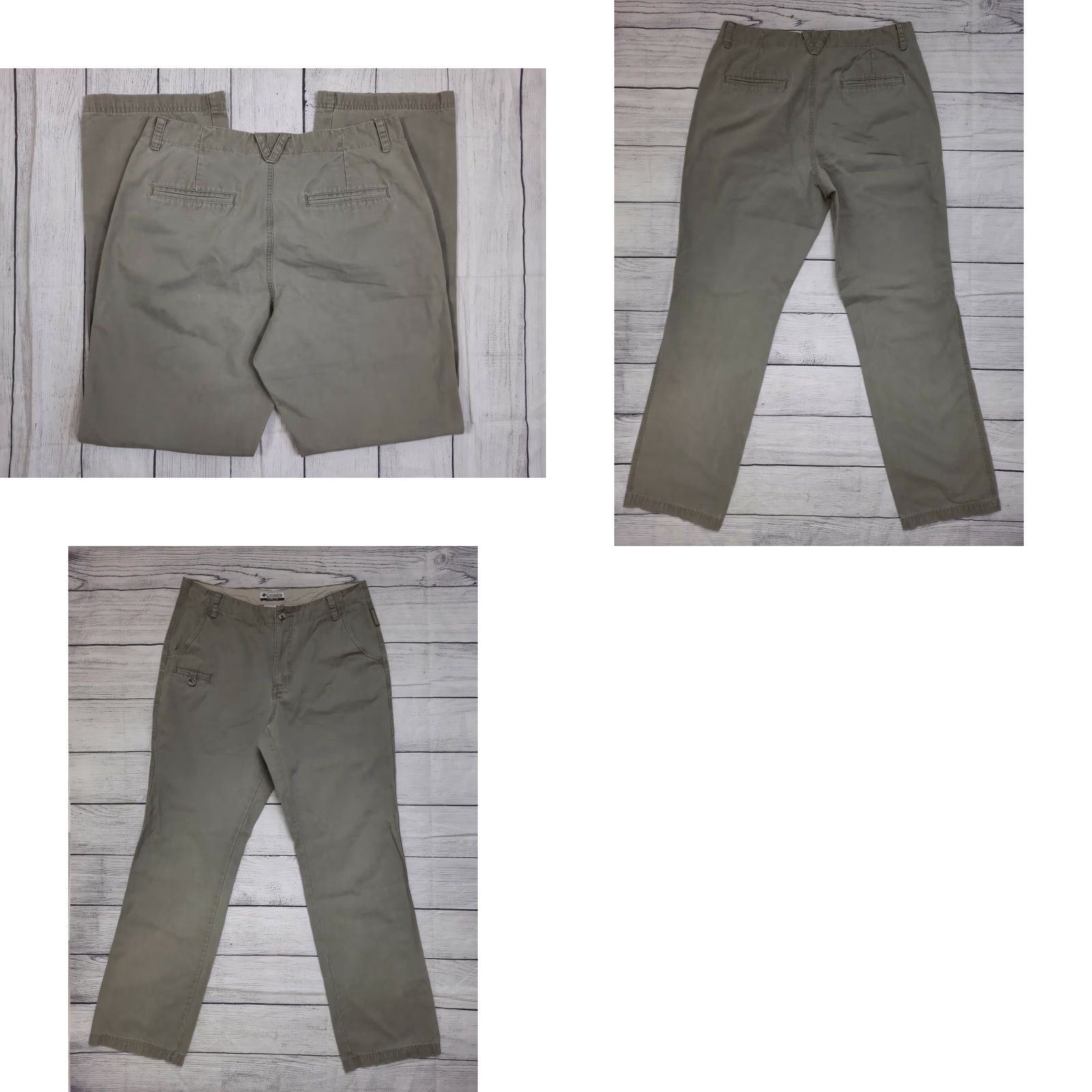 Vintage Columbia Pants Women 10P Relaxed Chino Canvas Hiking Cargo Beige Khaki 30 x 31 Mens Womens Boys Girls Size 32" / US 10 / IT 46 - 8 Thumbnail
