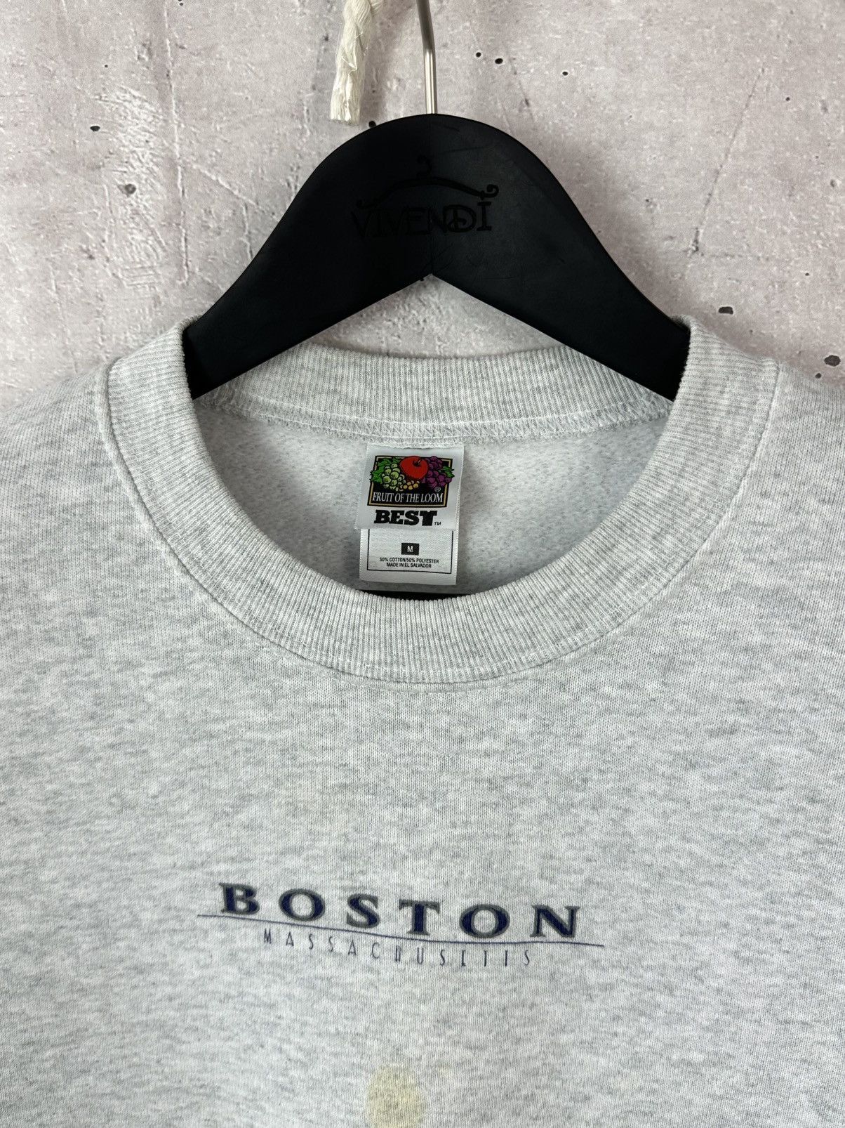 Other Vintage Fruit of The Loom Boston Grey Sweatshirt Size US M / EU 48-50 / 2 - 5 Thumbnail