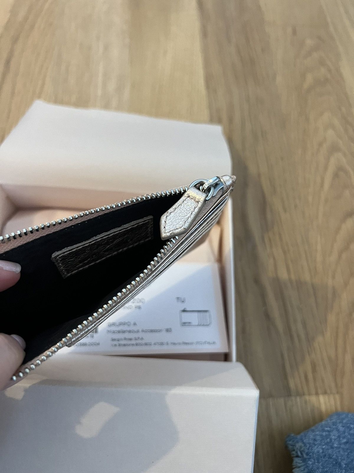 Designer × Sergio Rossi Rose gold Leather card and coins holder Size ONE SIZE - 3 Thumbnail