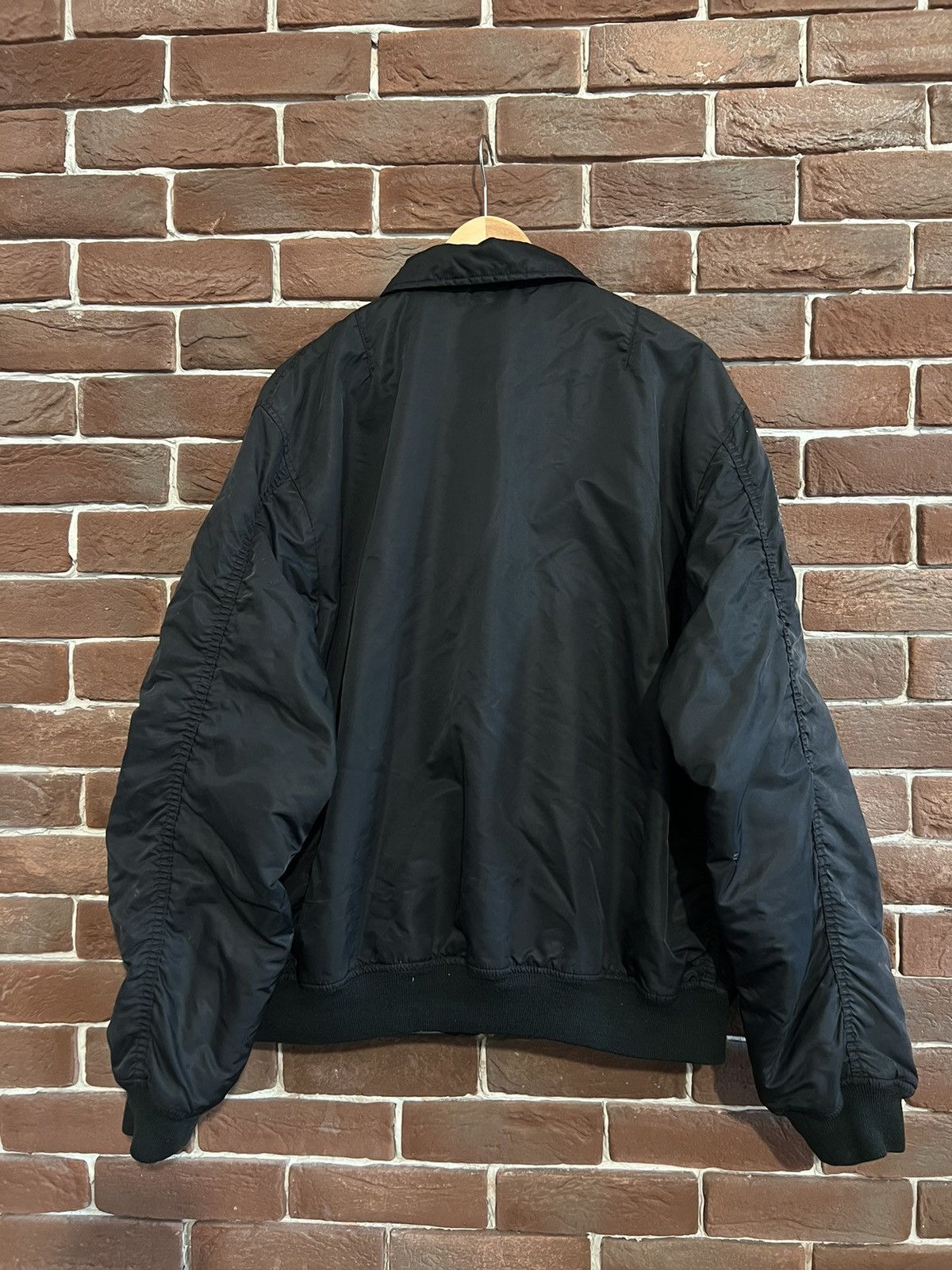 Vintage Ma1 Flyer Black Vintage Nylon Bomber Jacket BoxyFit Oversize Size US L / EU 52-54 / 3 - 2 Thumbnail
