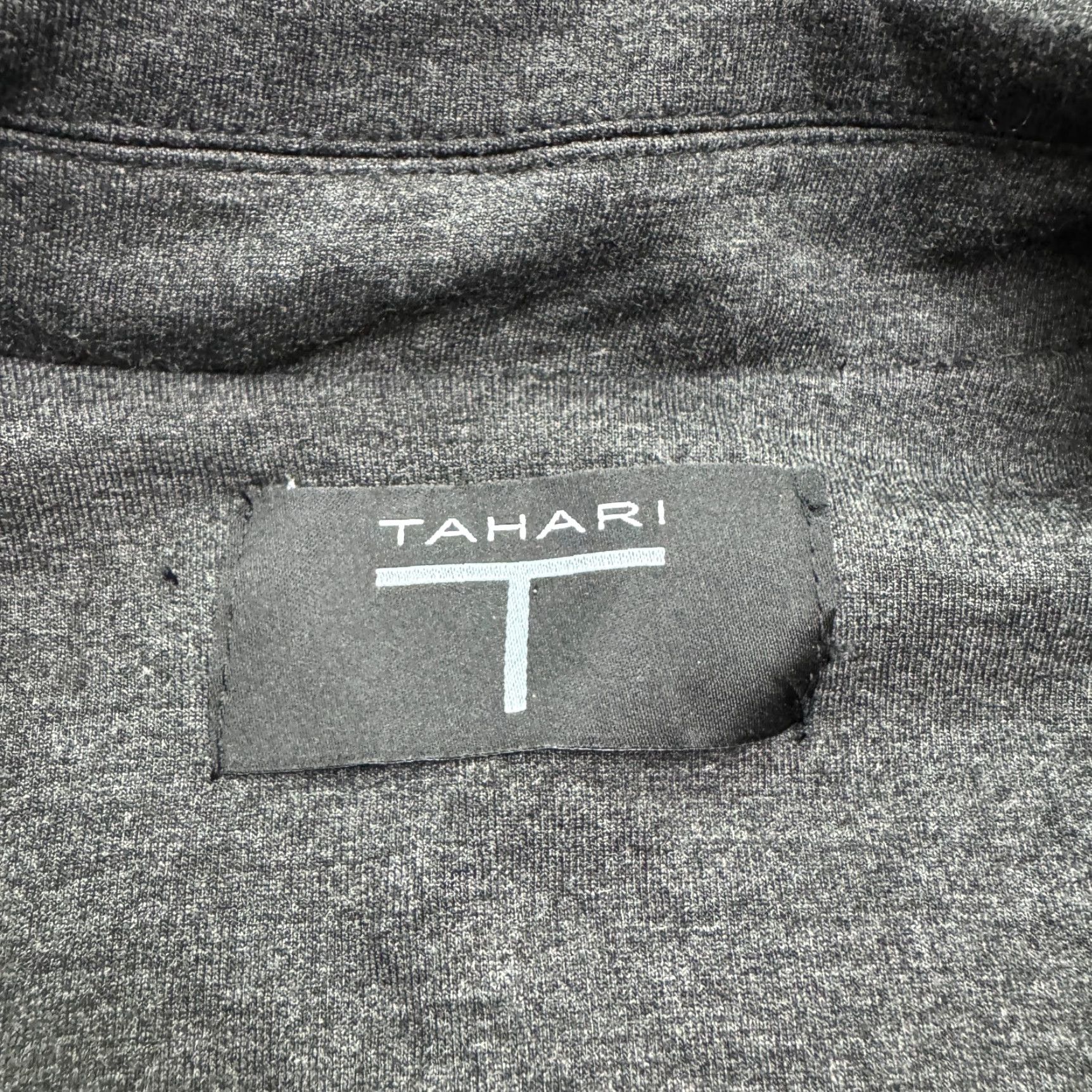 Vintage Tahari Women's Blazer Jacket S Dark Gray Single Button Unlined Classic Work Dressy Office Size S / US 4 / IT 40 - 4 Thumbnail