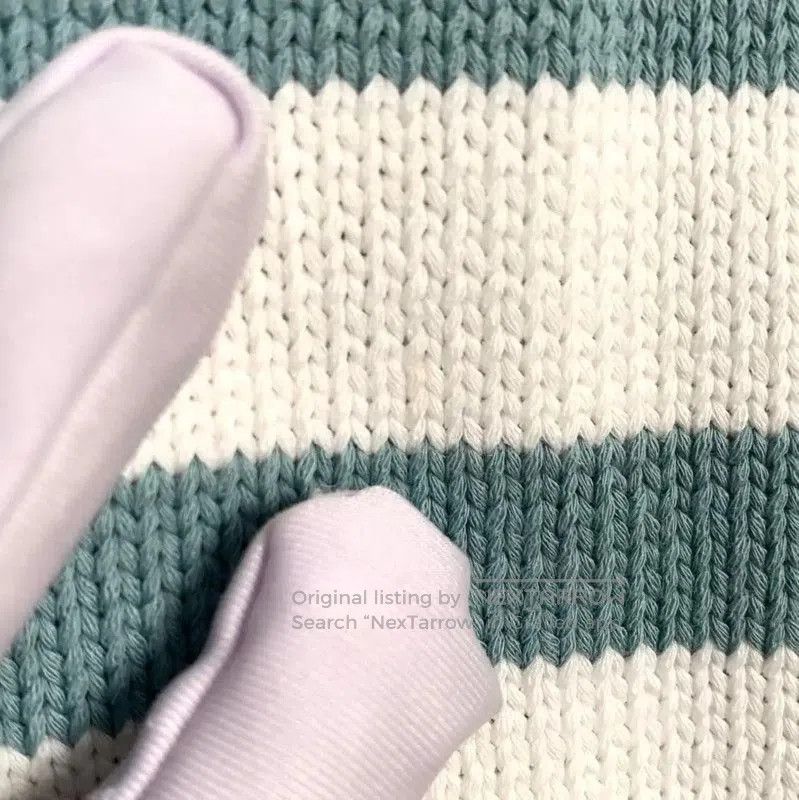 Max Mara MaxMara Striped Cotton Sweater with Embroidery . Size M / US 6-8 / IT 42-44 - 8 Thumbnail