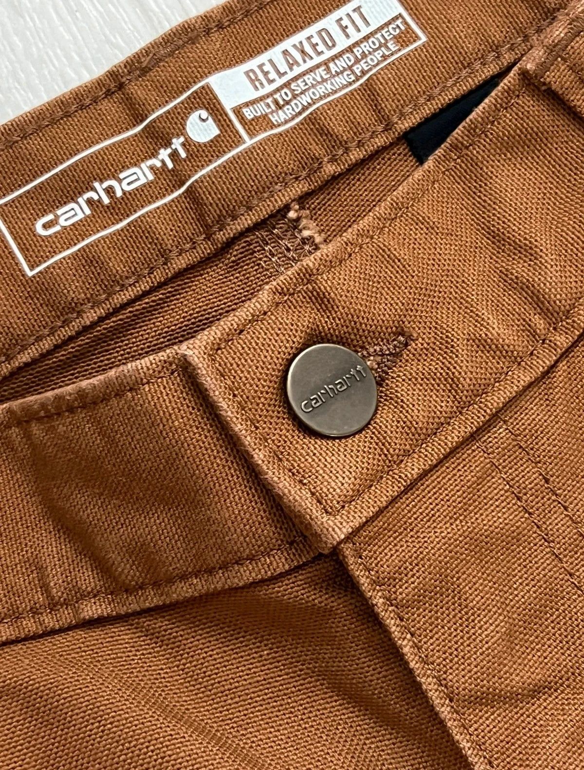 Carhartt Carhartt carpenter duck utility work pant vintage baggy -L Size US 31 - 5 Thumbnail